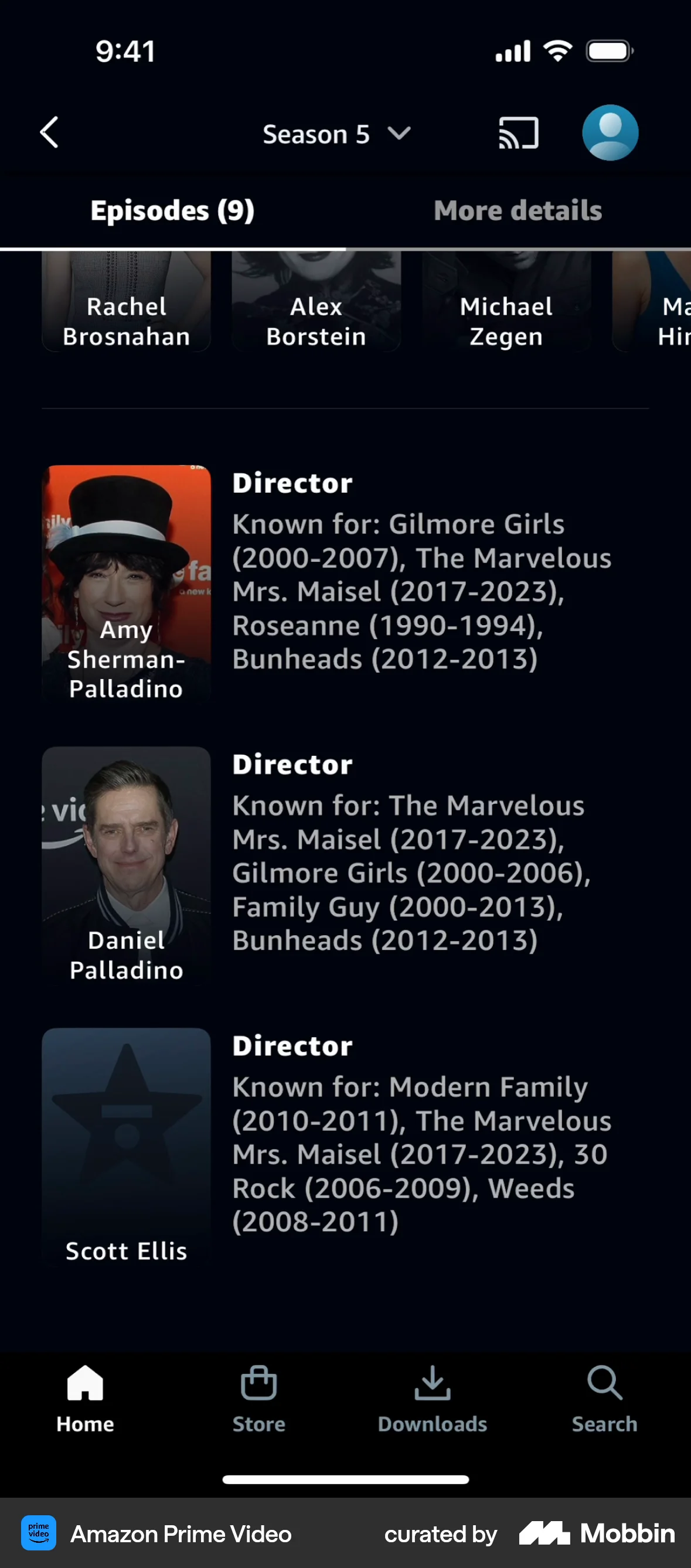 Prime Video iOS TV Show & Movie Detail screen