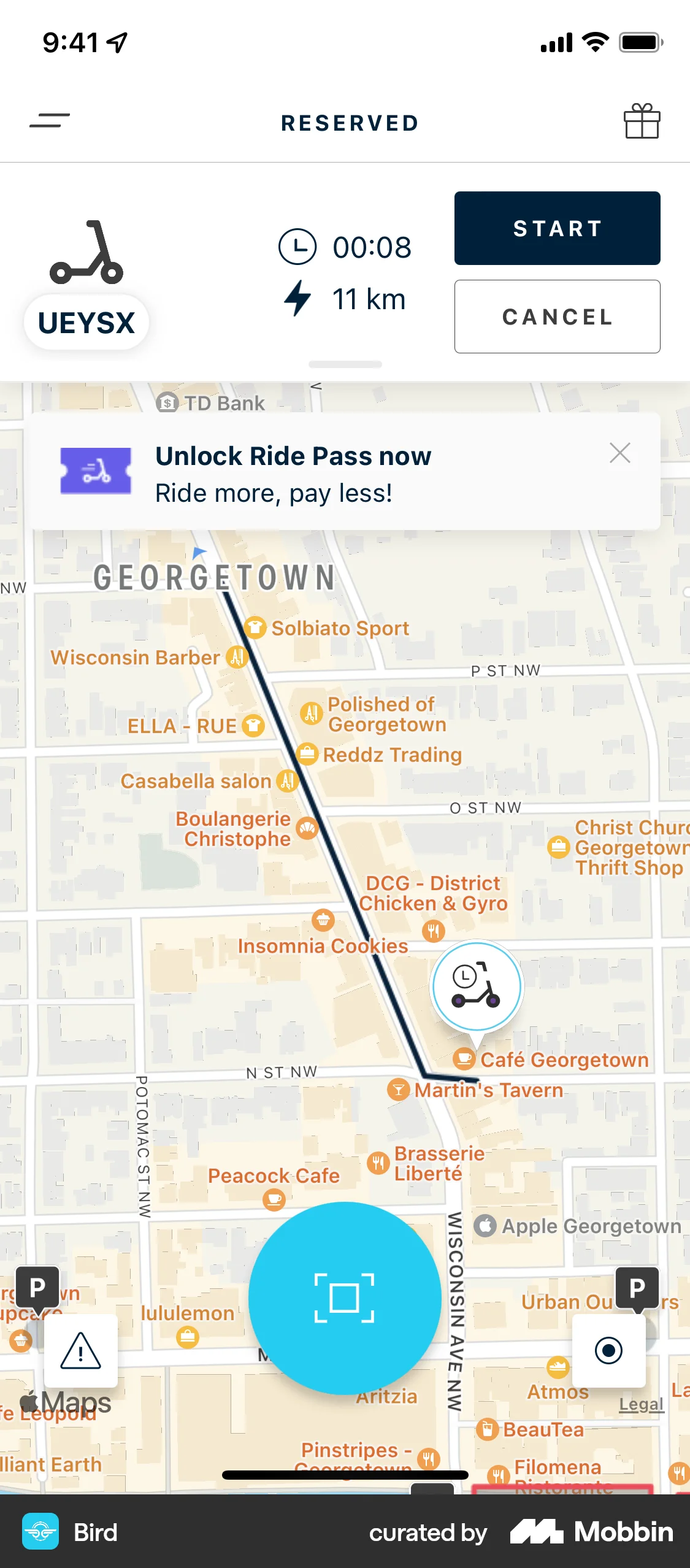 Bird iOS Timer & Clock screen