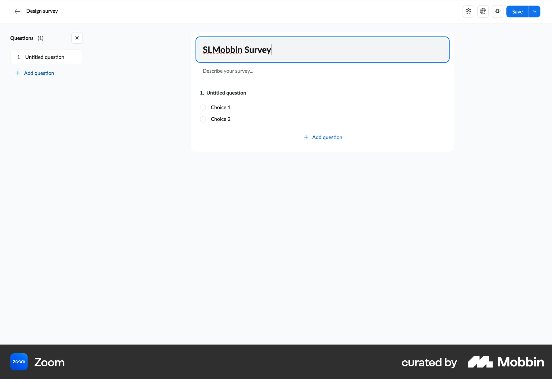 Zoom Web screen containing Editable Text UI element