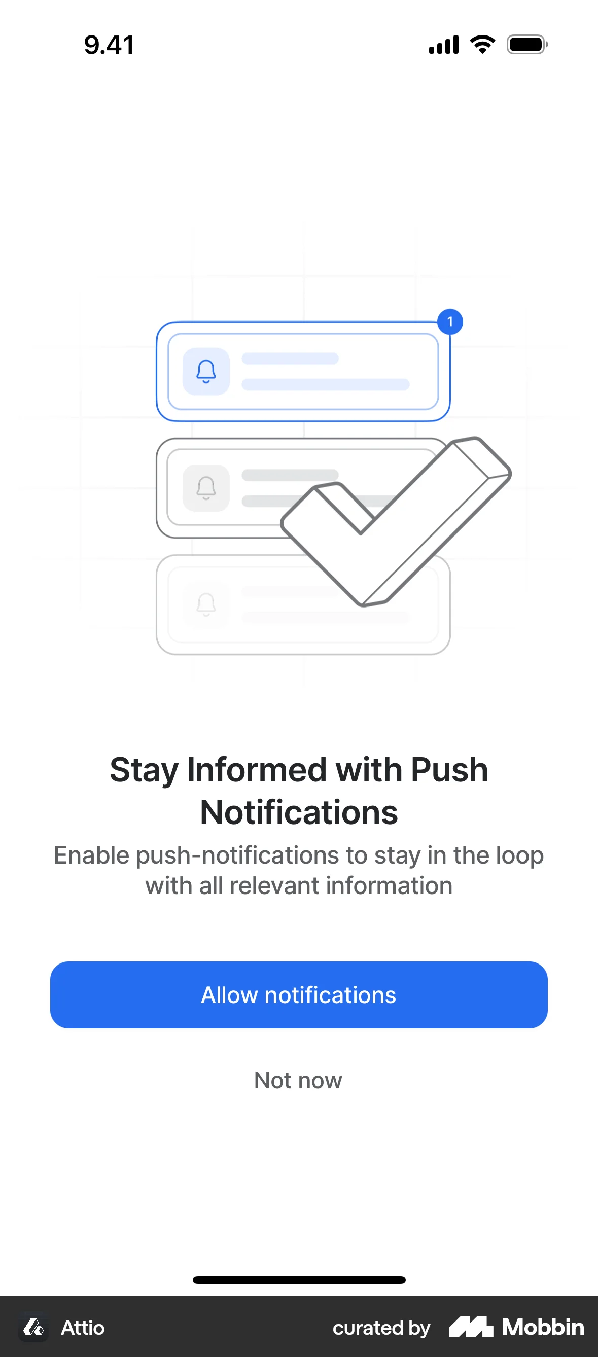 Attio iOS Permission screen