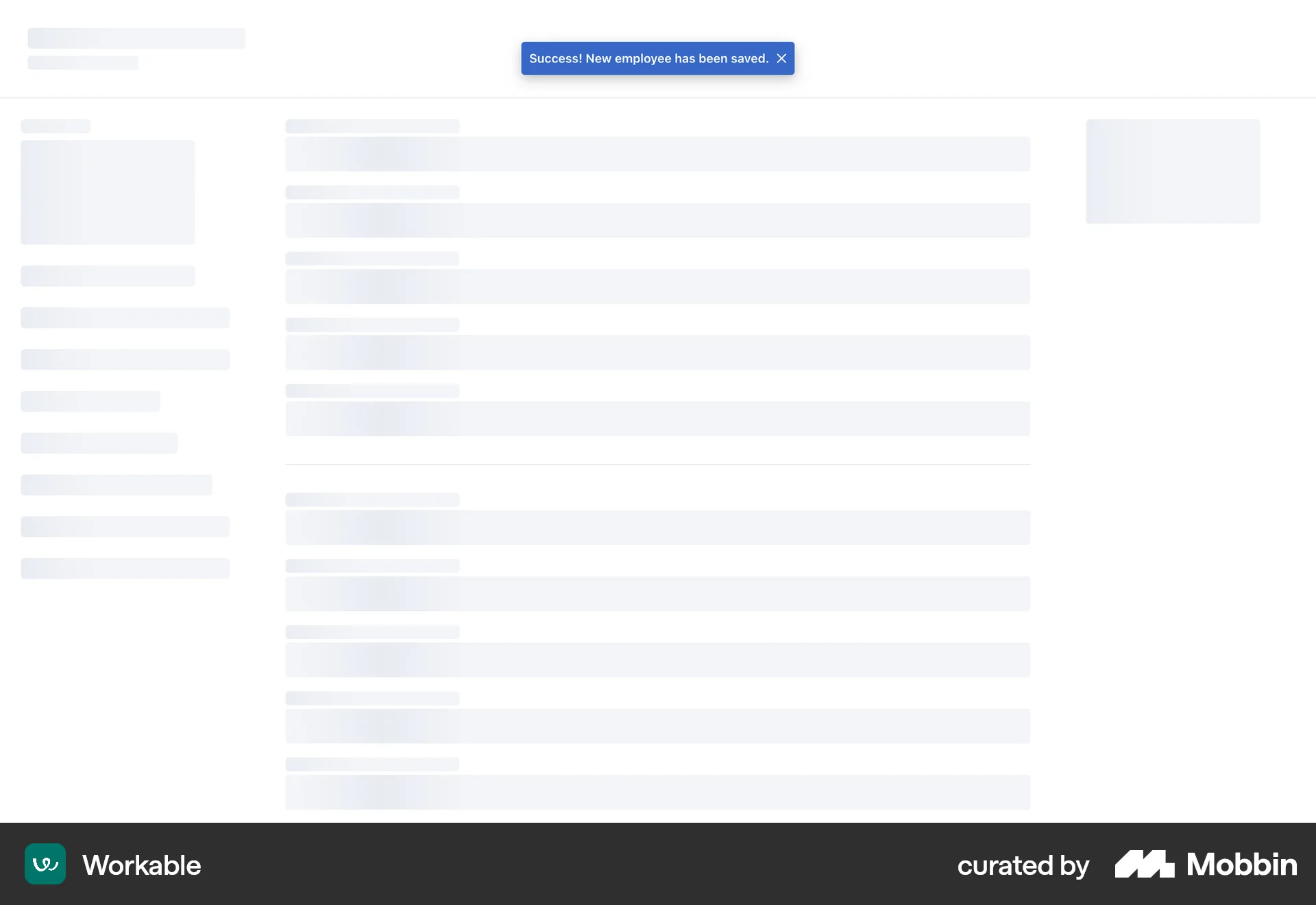 Workable Web screen containing Skeleton UI element
