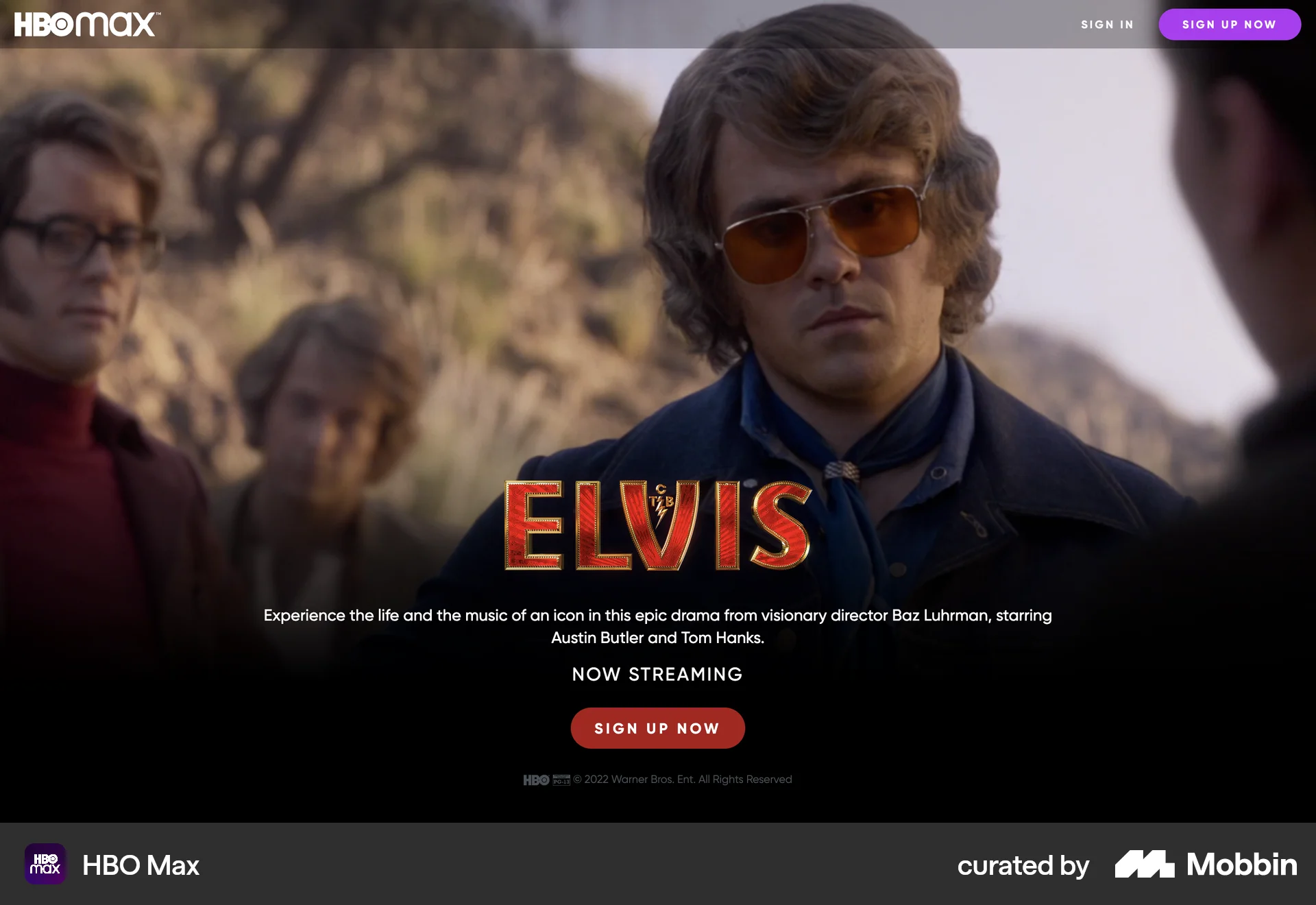 HBO Max Web TV Show & Movie Detail screen