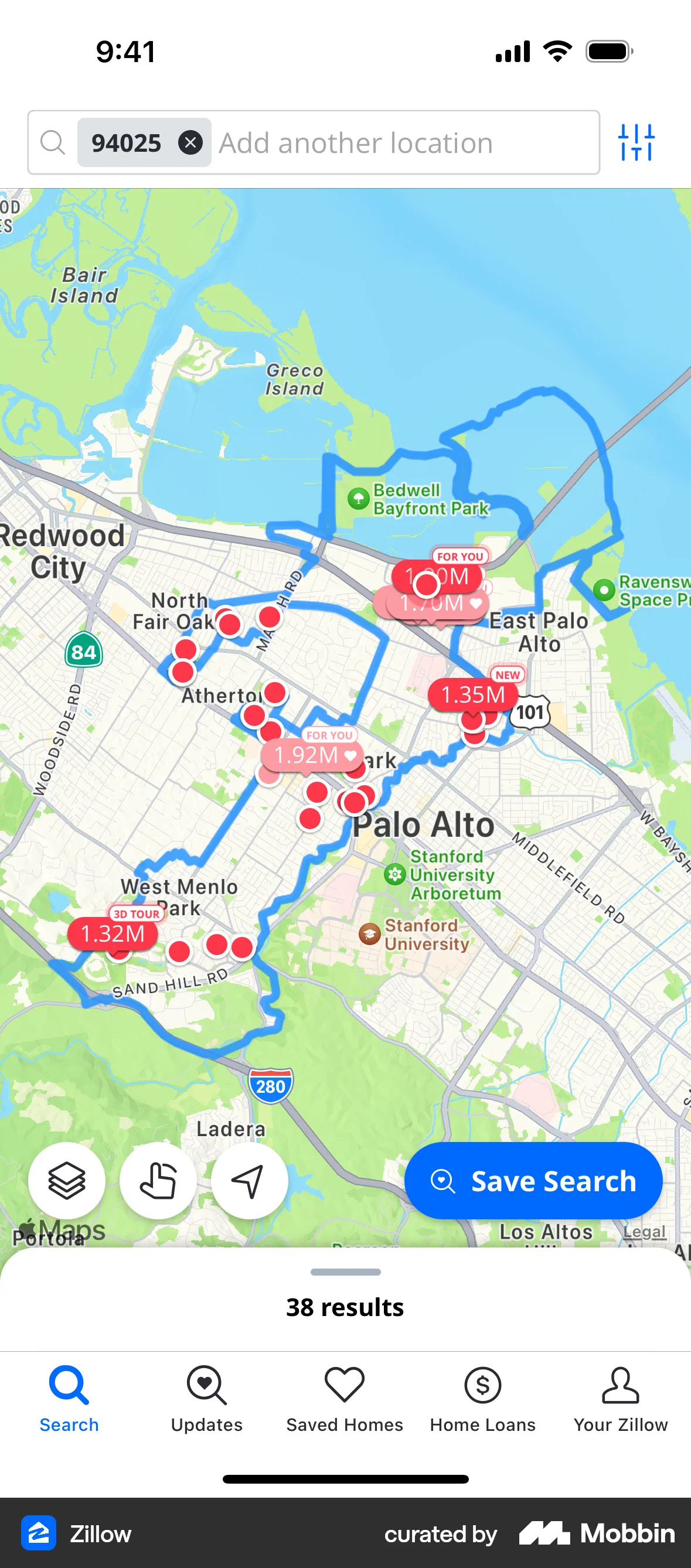 Zillow iOS Real Estate App screen