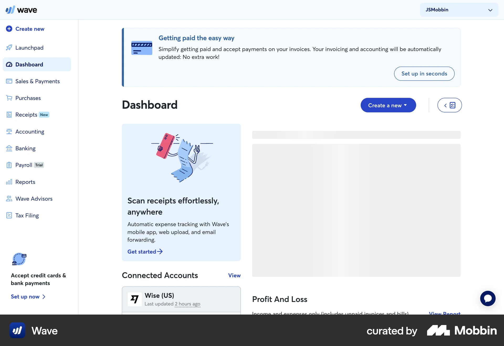 Wave Web screen containing Skeleton UI element