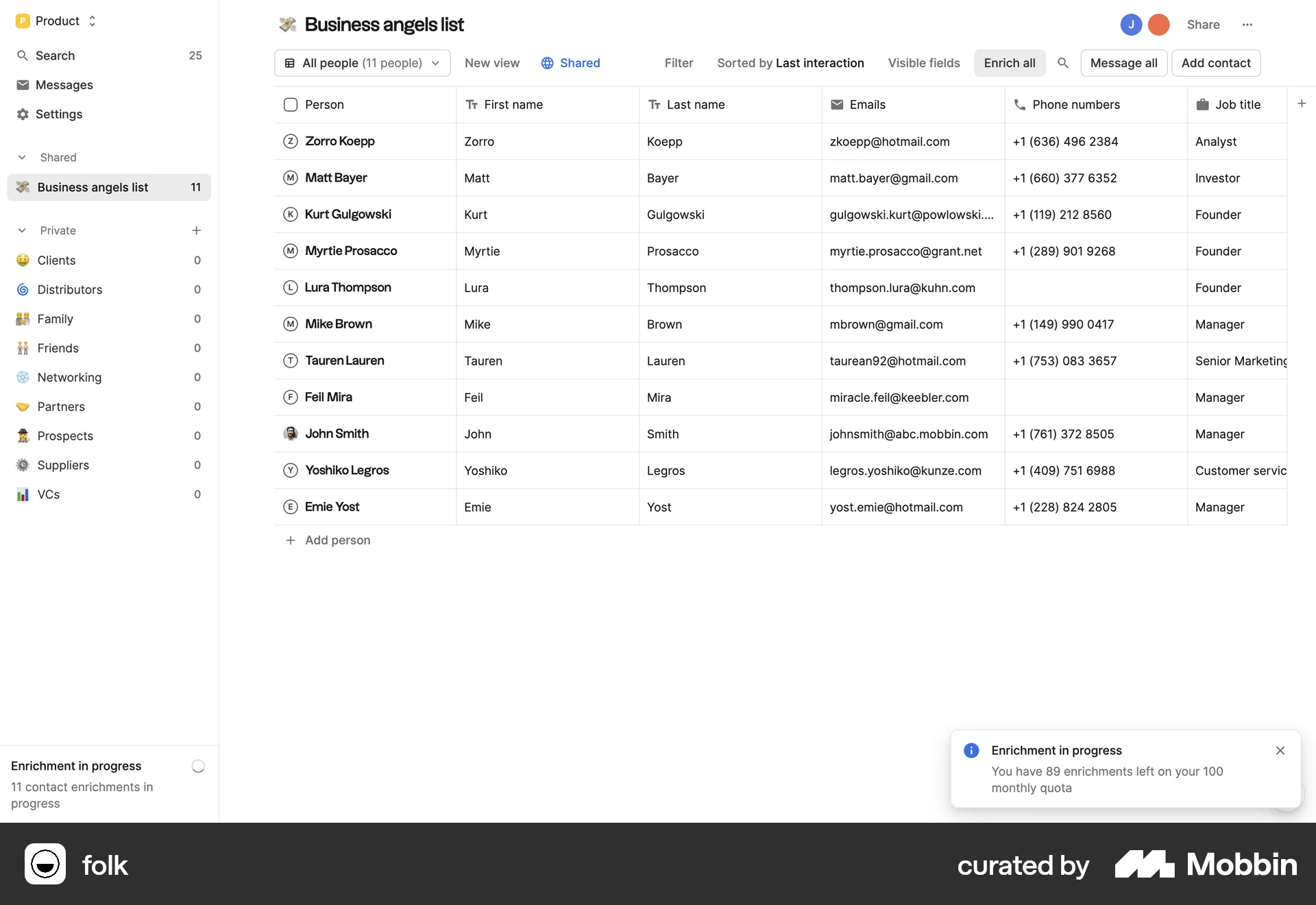 folk Web Other Action screen