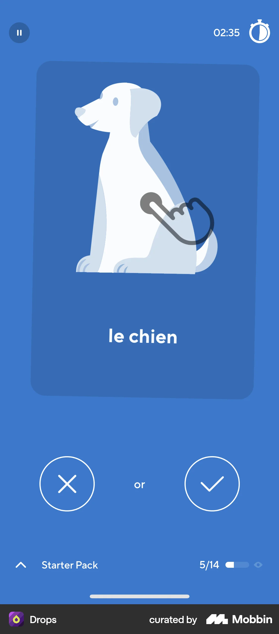 Drops iOS Quiz screen