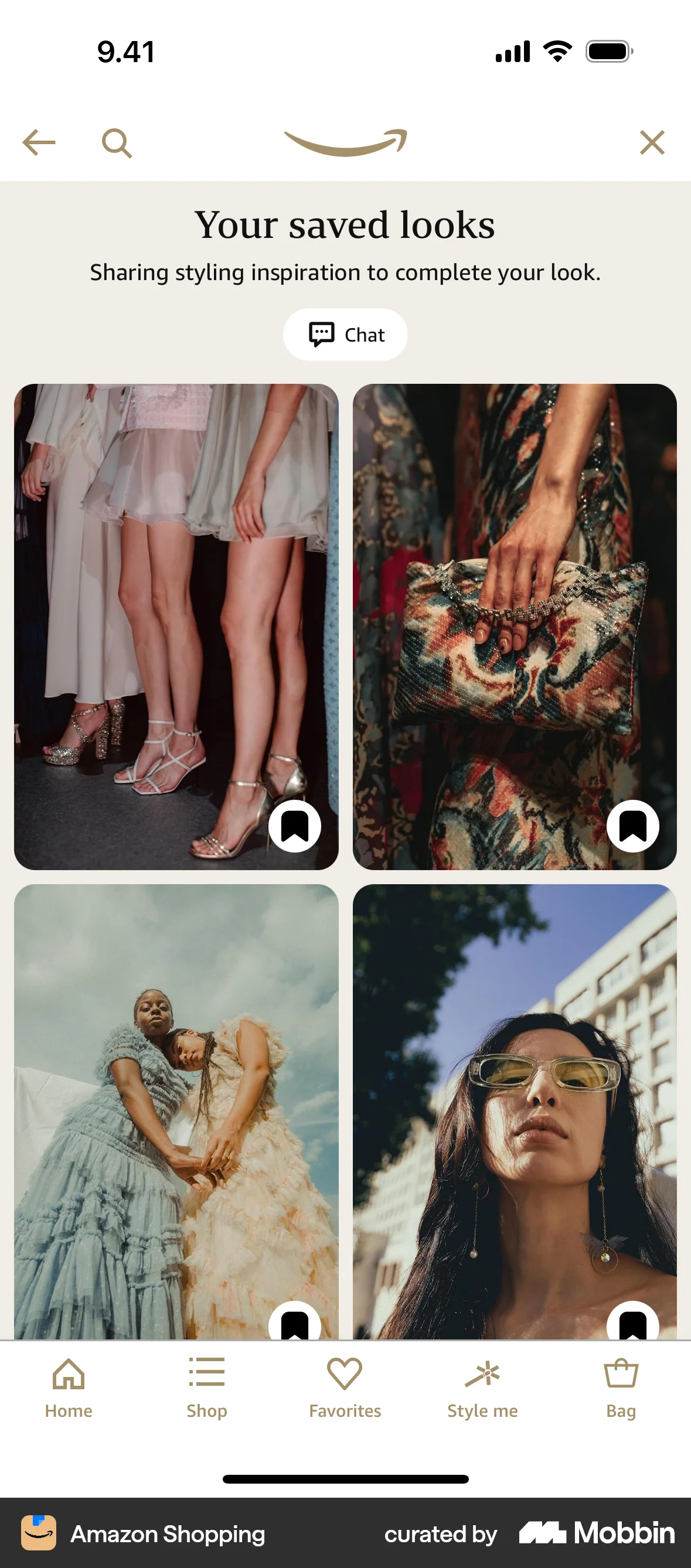 Amazon Shopping iOS Bookmarks & Collections screen