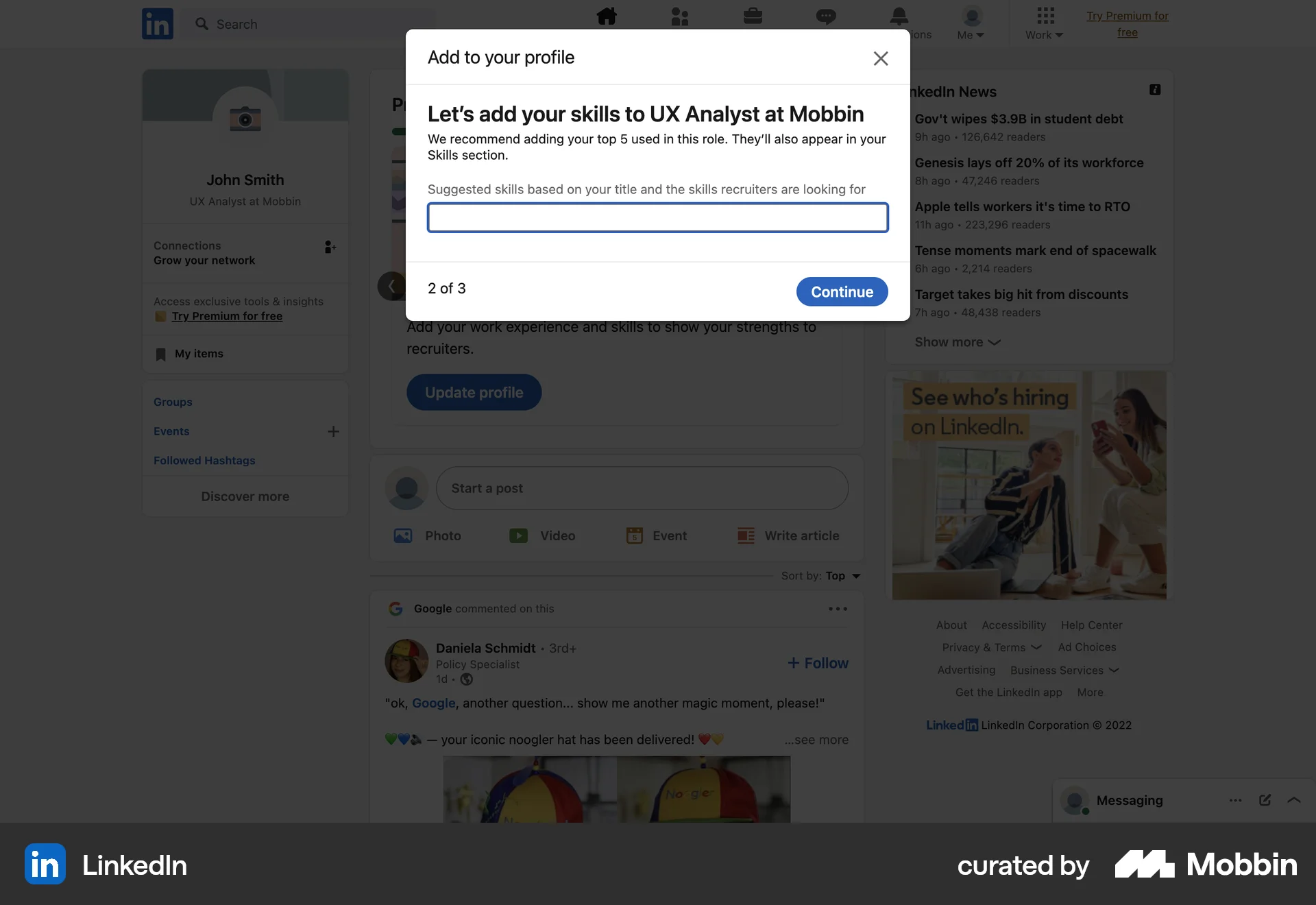 LinkedIn Web Jobs & Recruitment App screen