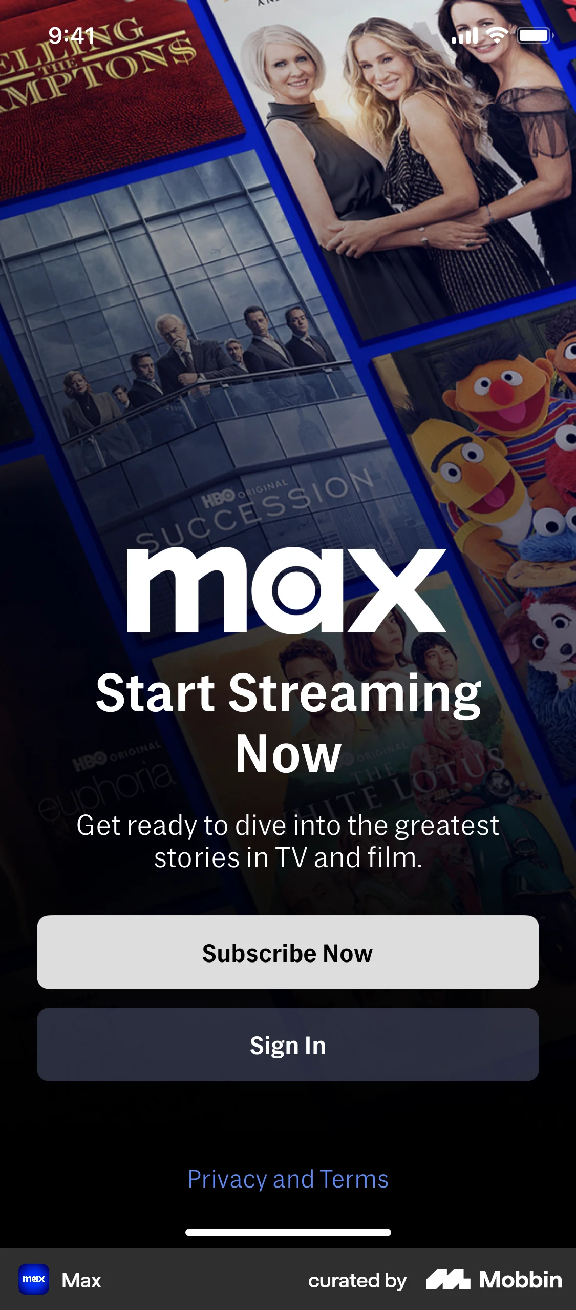 HBO Max iOS Homepage | Mobbin