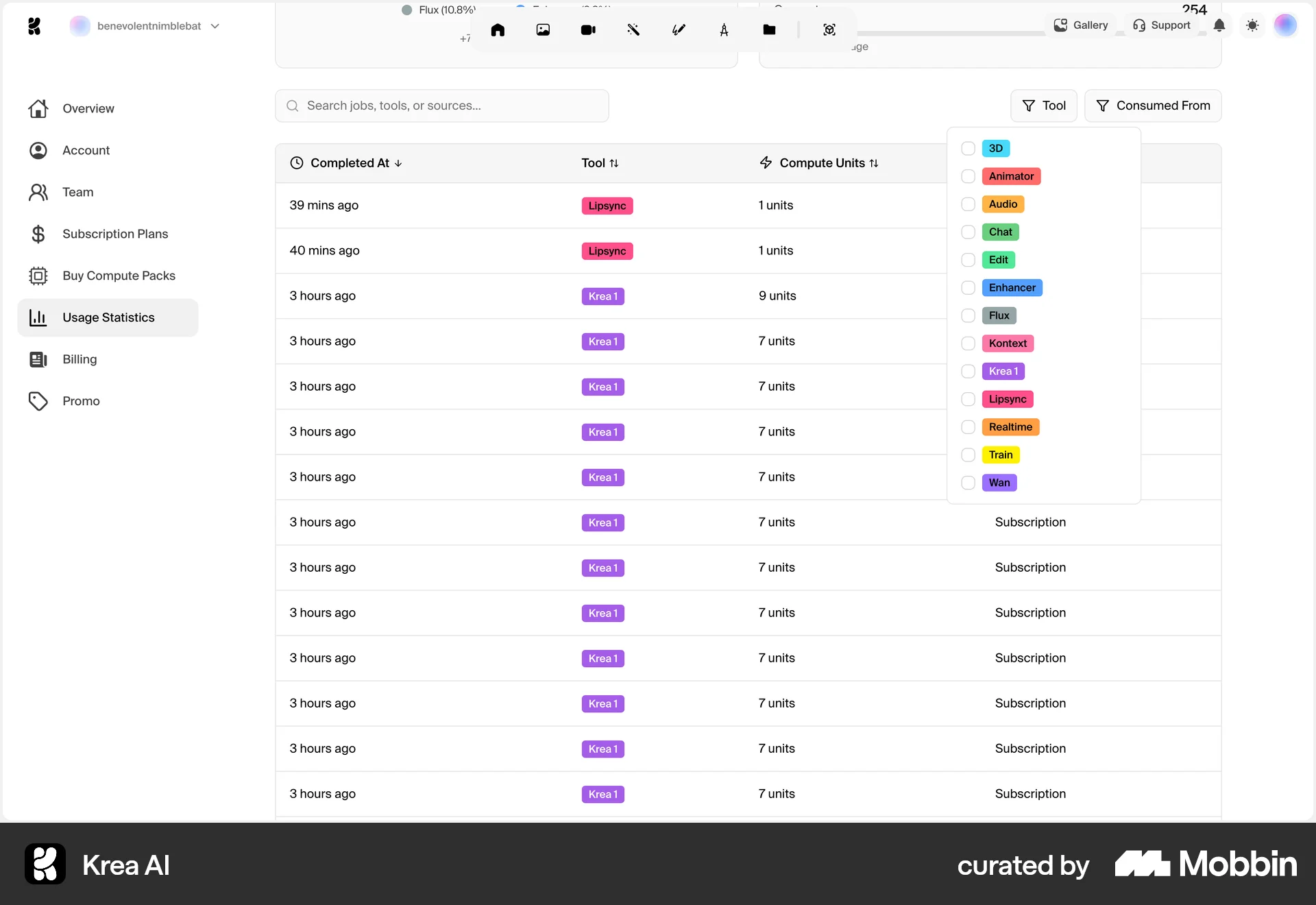 Krea AI Web Photo & Video App screen
