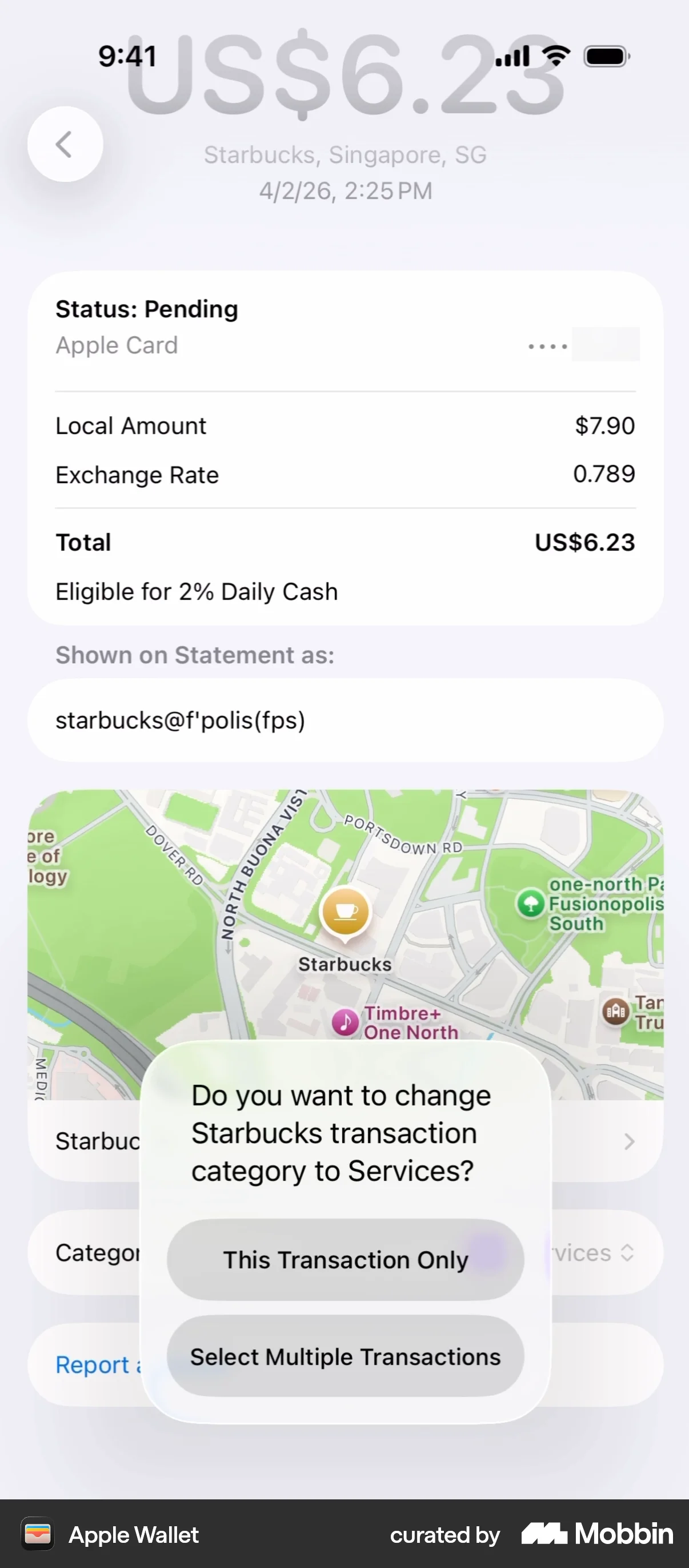 Apple Wallet iOS Confirmation screen