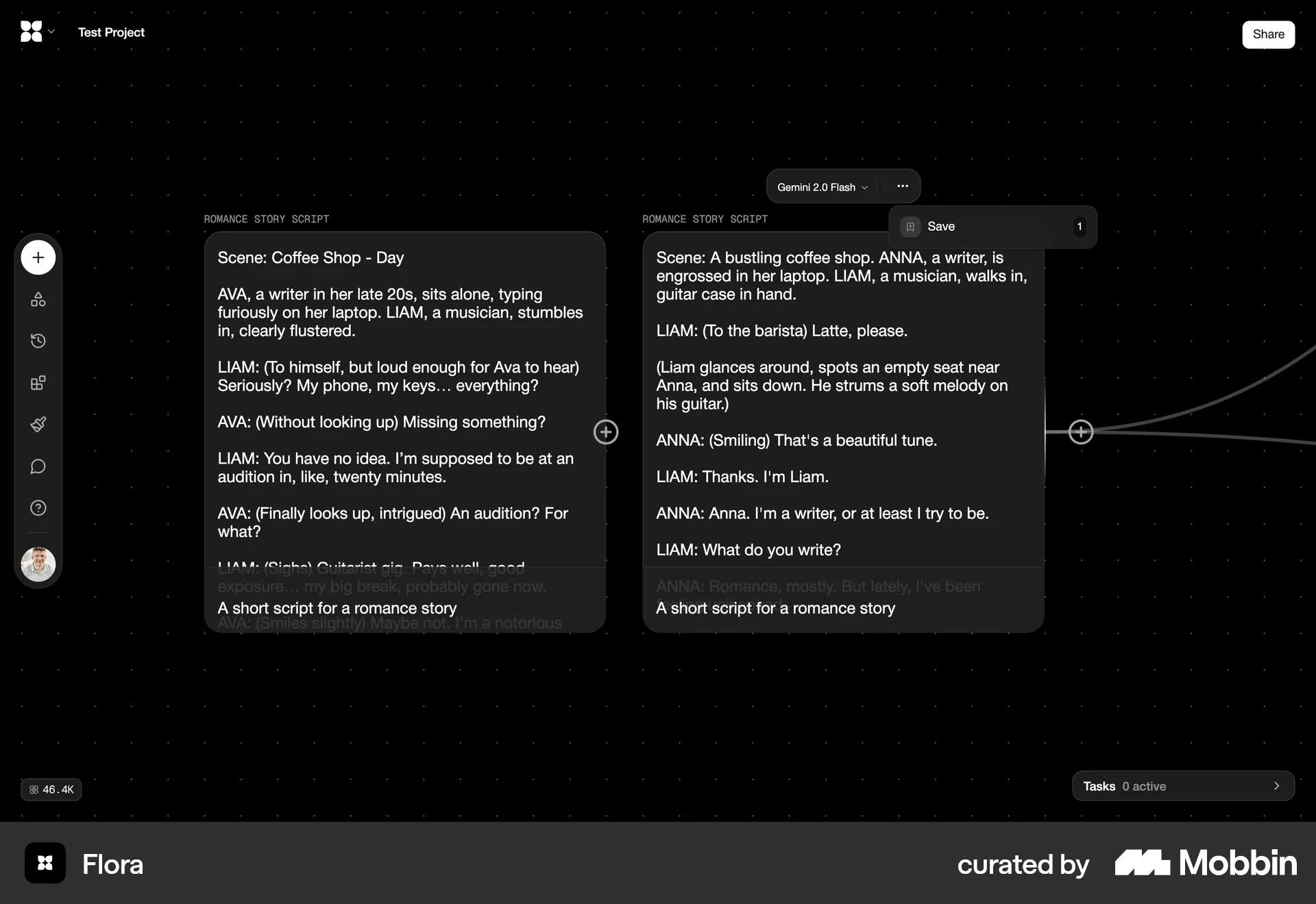 FLORA Web screen containing Badge UI element