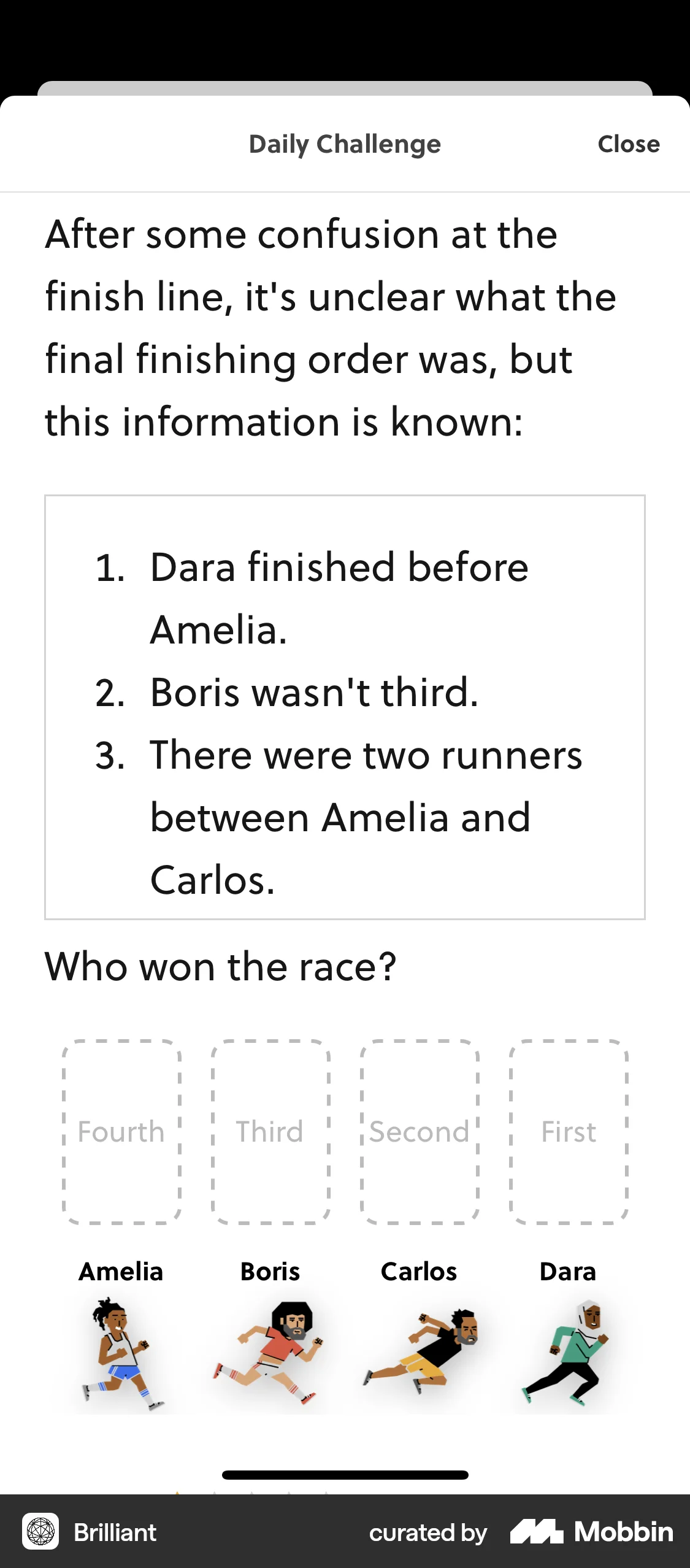 Brilliant iOS Reorder screen