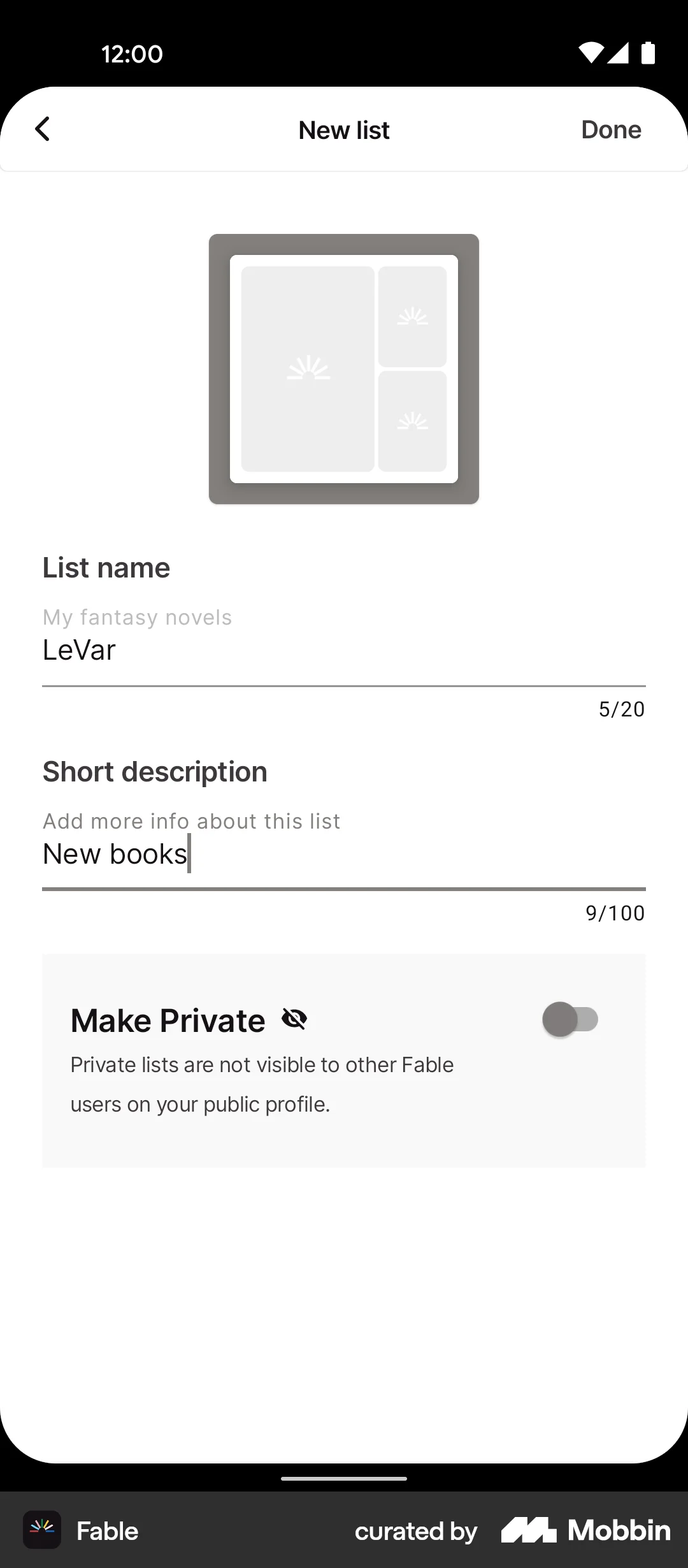 Fable Android Save screen