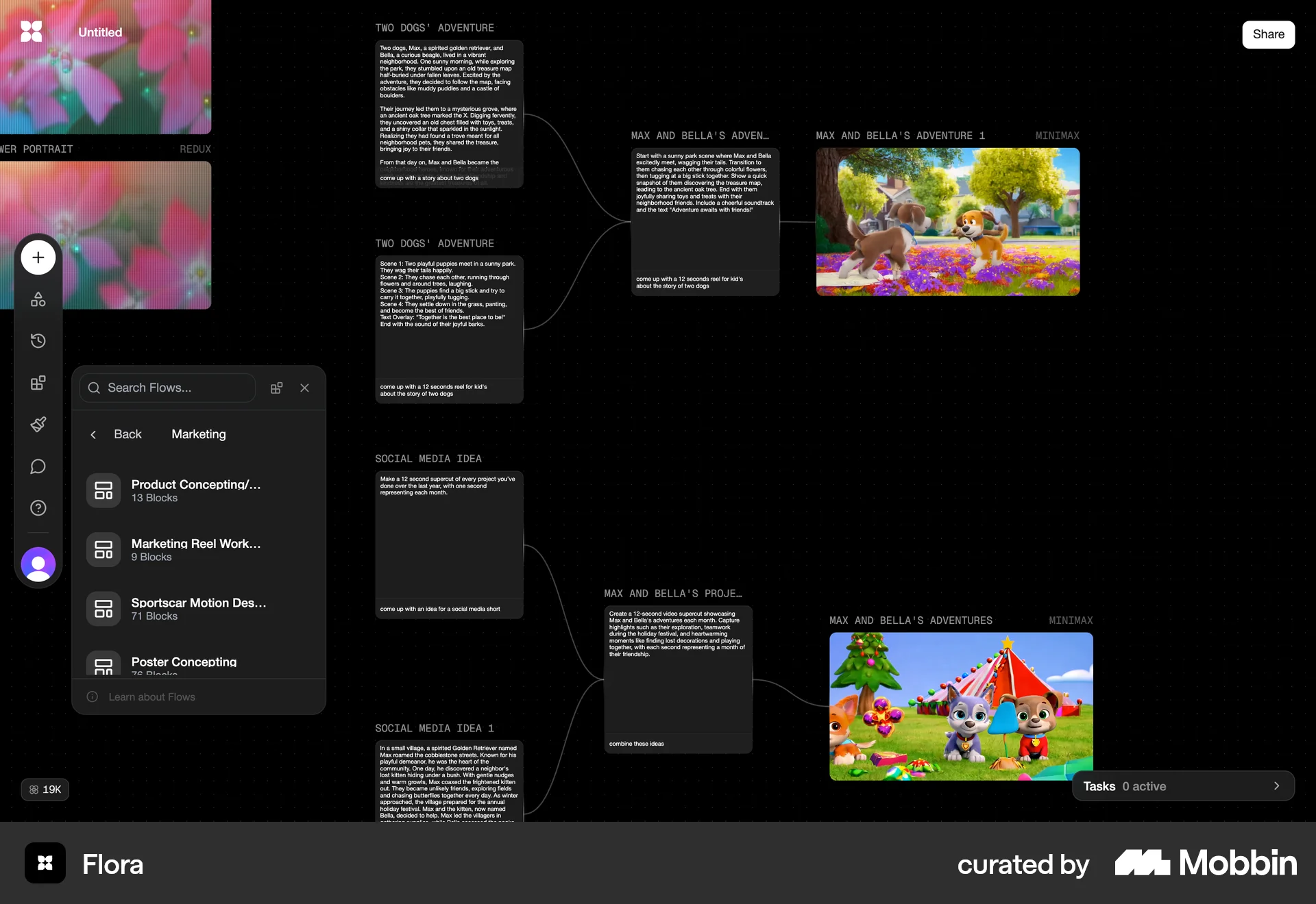 FLORA Web Graphics & Design App screen