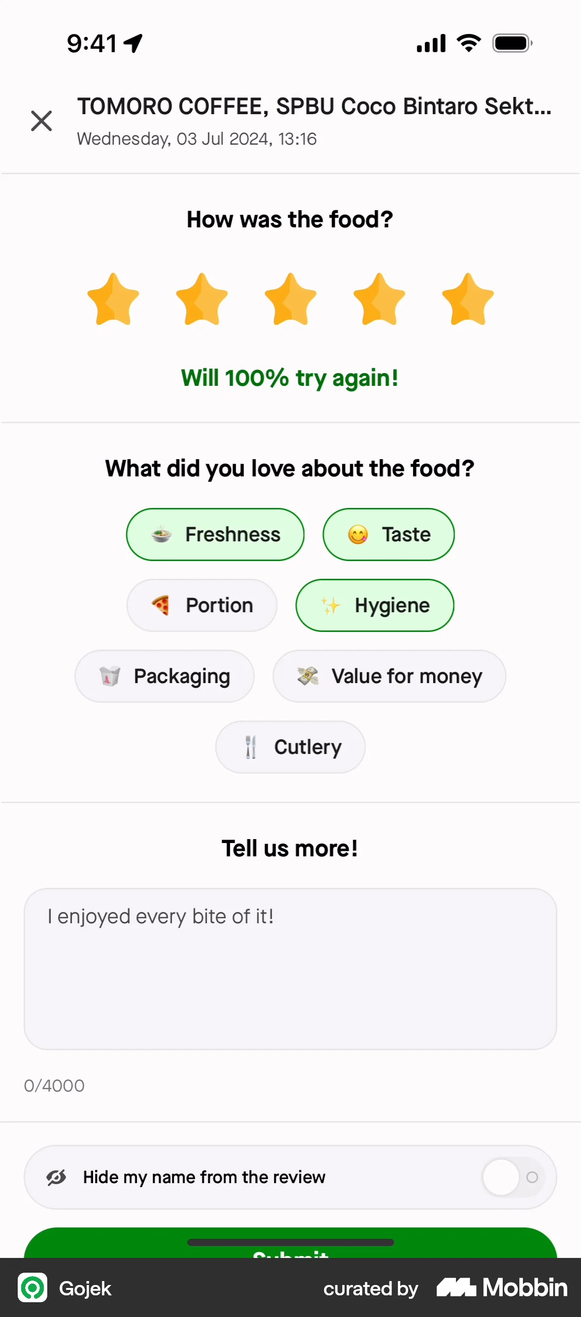 Gojek iOS Reviews & Ratings screen
