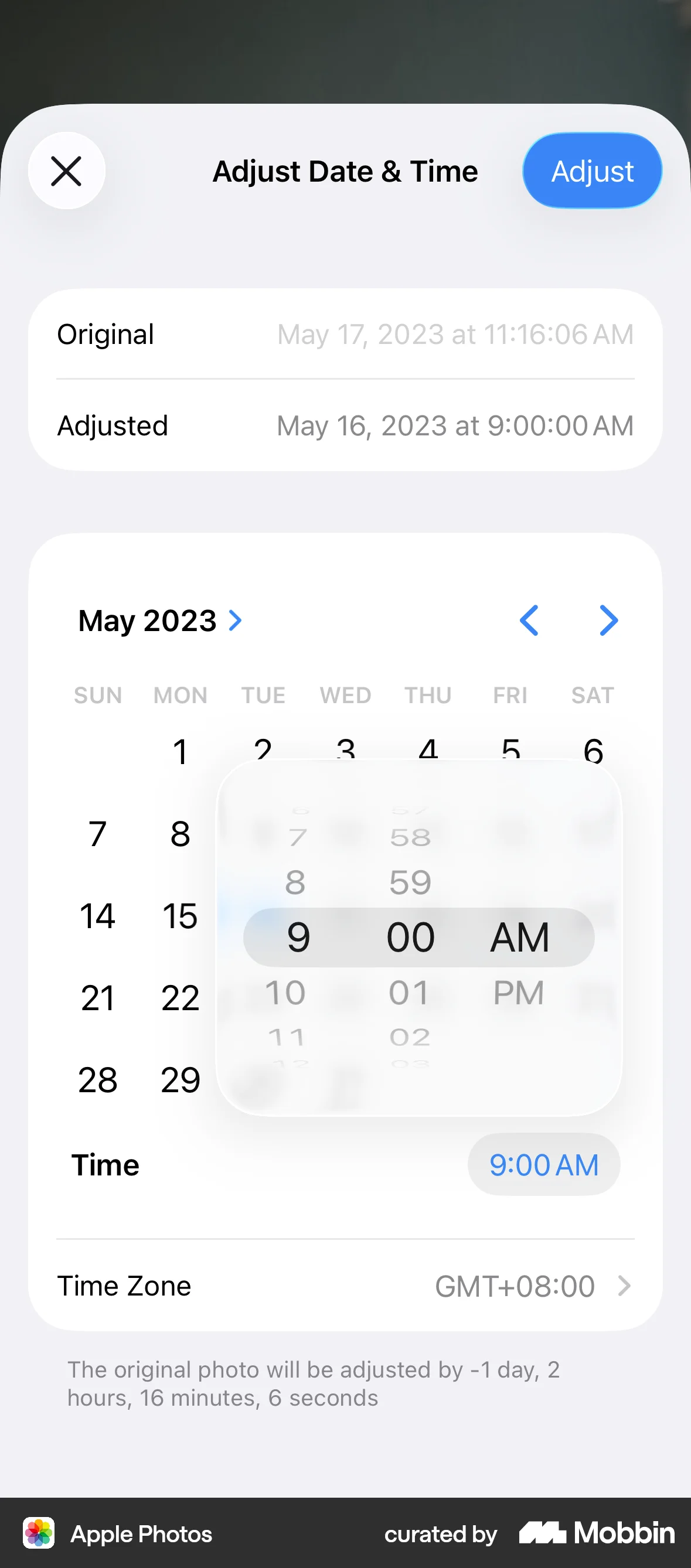 Apple Photos iOS Timeline & History screen