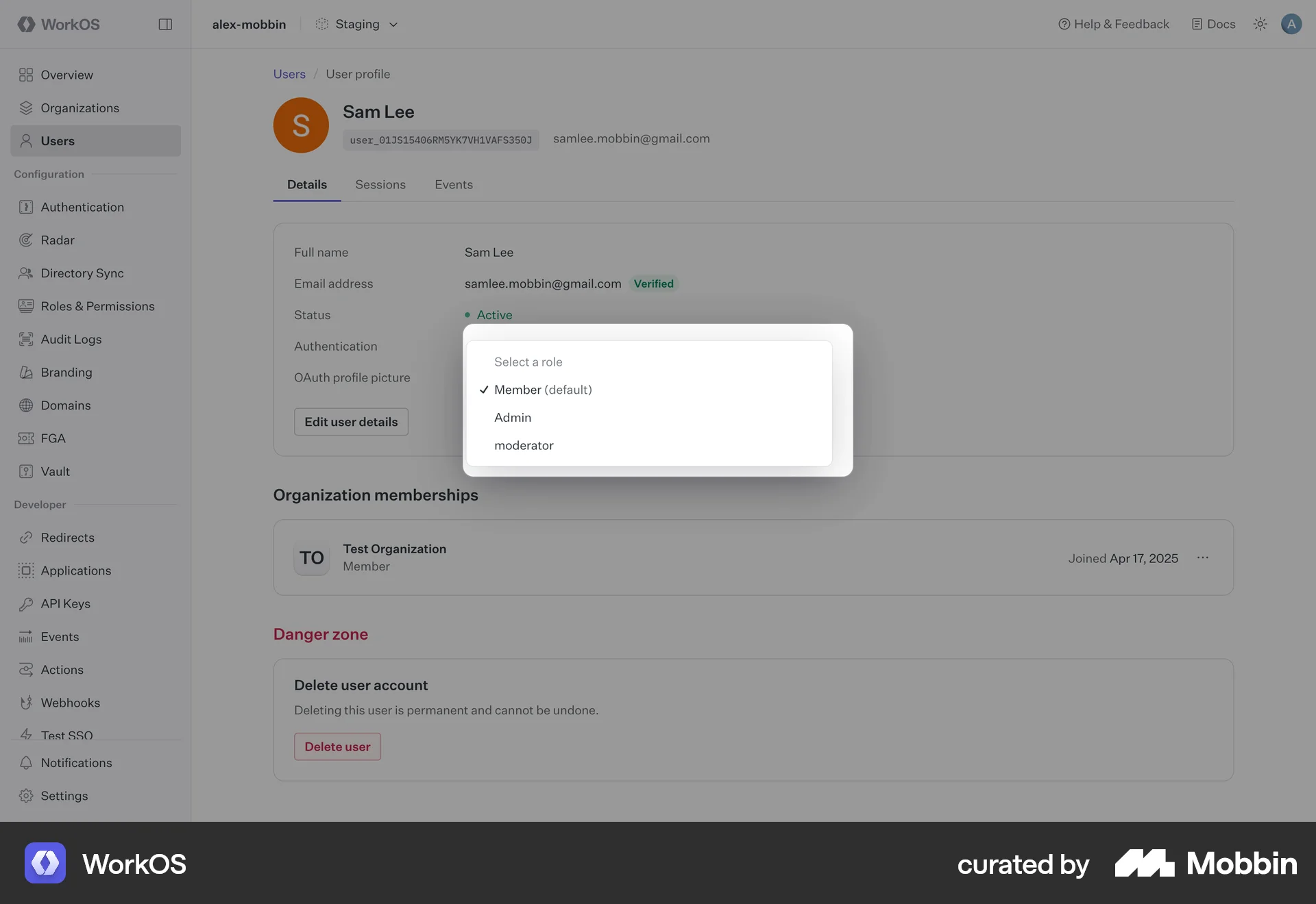WorkOS Web Set screen