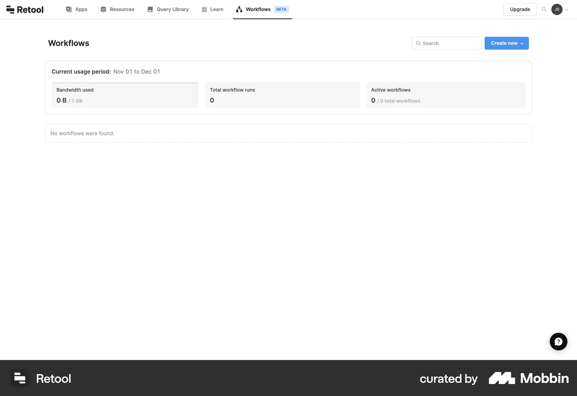 Retool Web screen containing Top Navigation Bar UI element