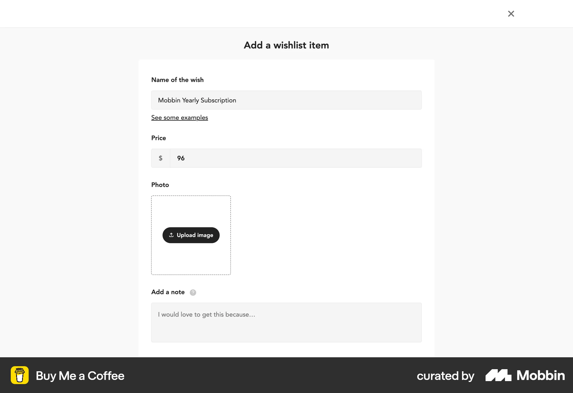 Buy Me a Coffee Web Upload & Download screen