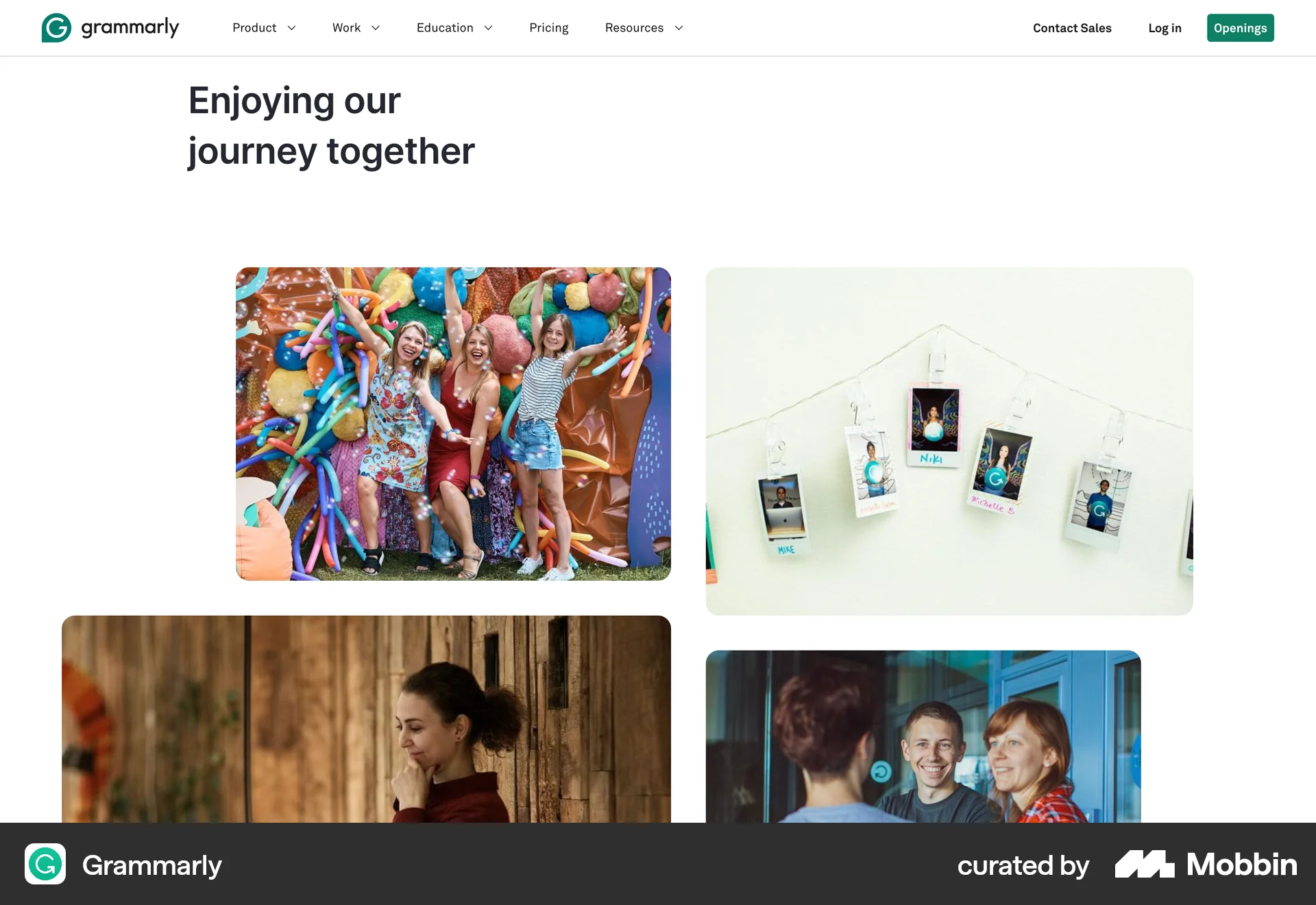 Grammarly Web screen containing Gallery UI element