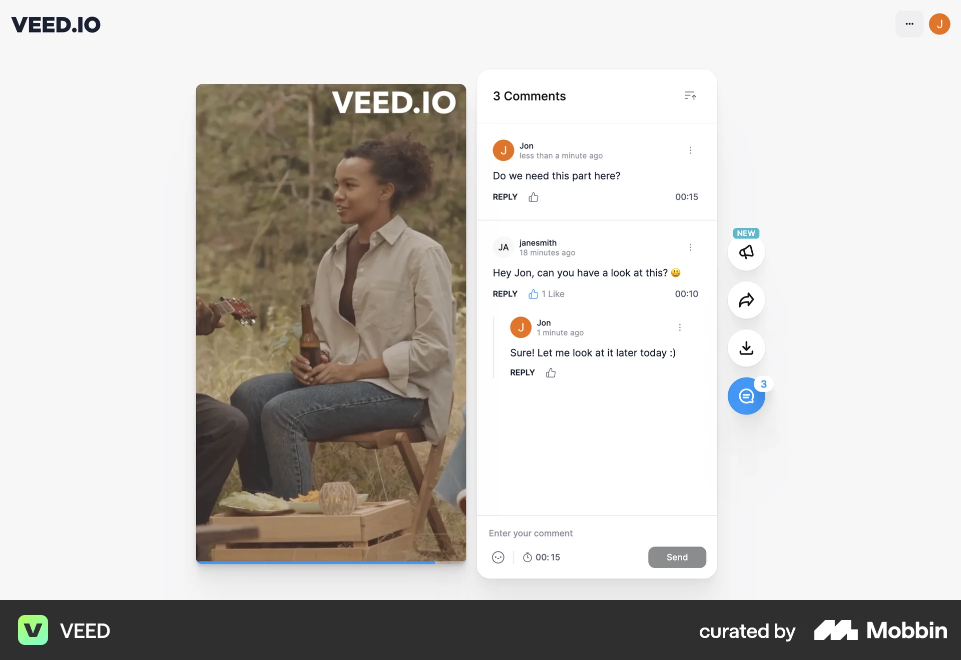 VEED Web screen containing Tree UI element