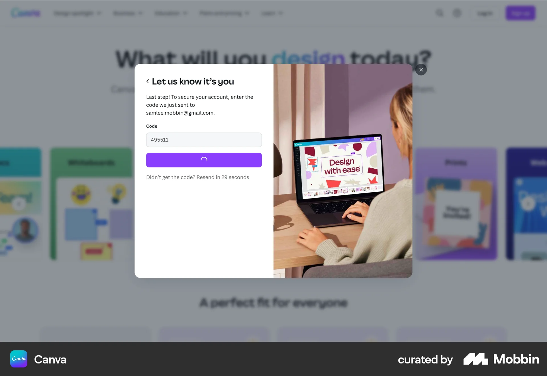 Canva Web Timer & Clock screen