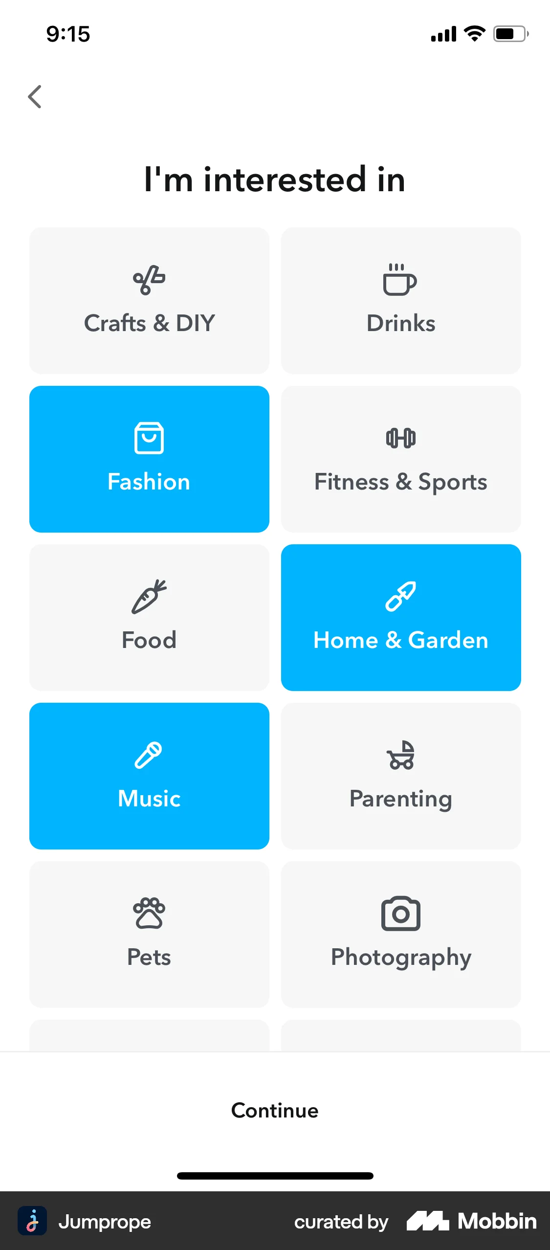 Jumprope iOS Photo & Video App screen