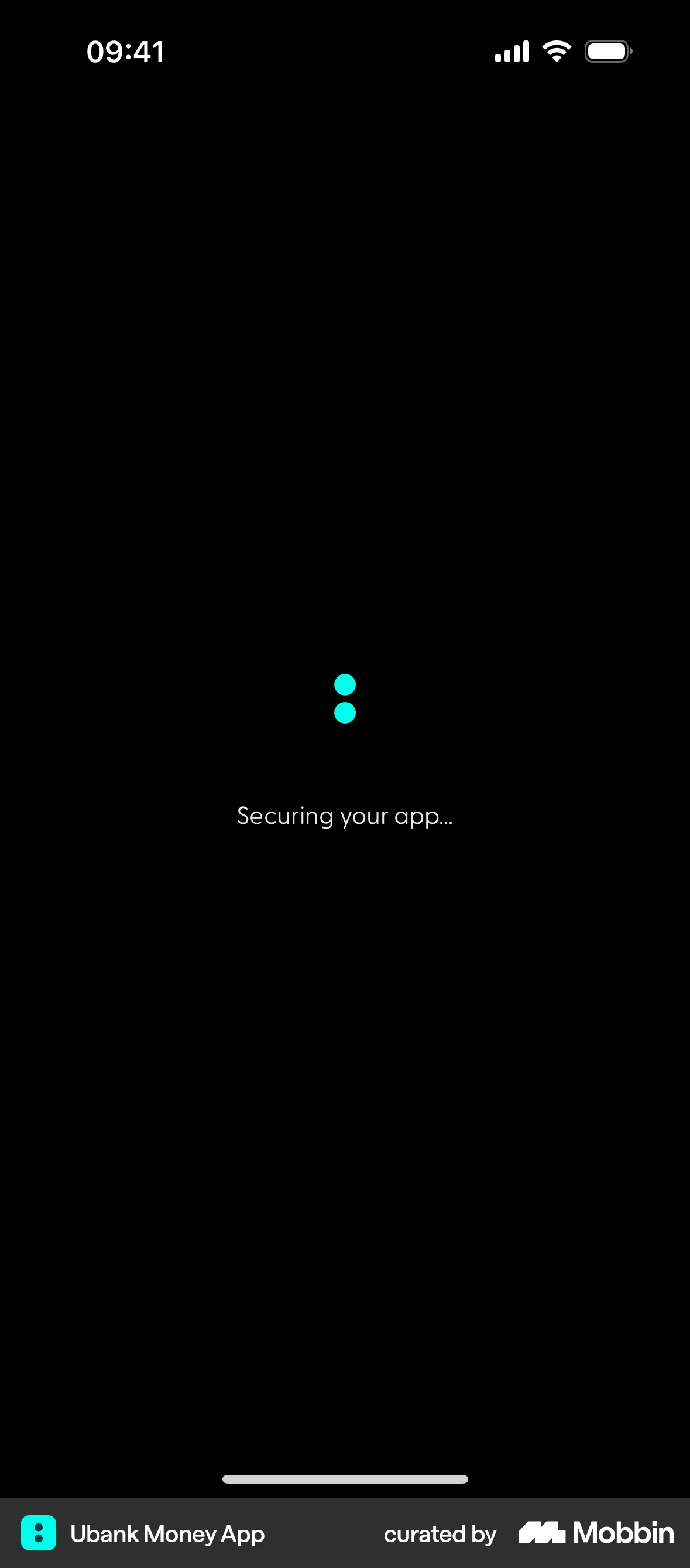 Ubank Money App iOS Loading screen