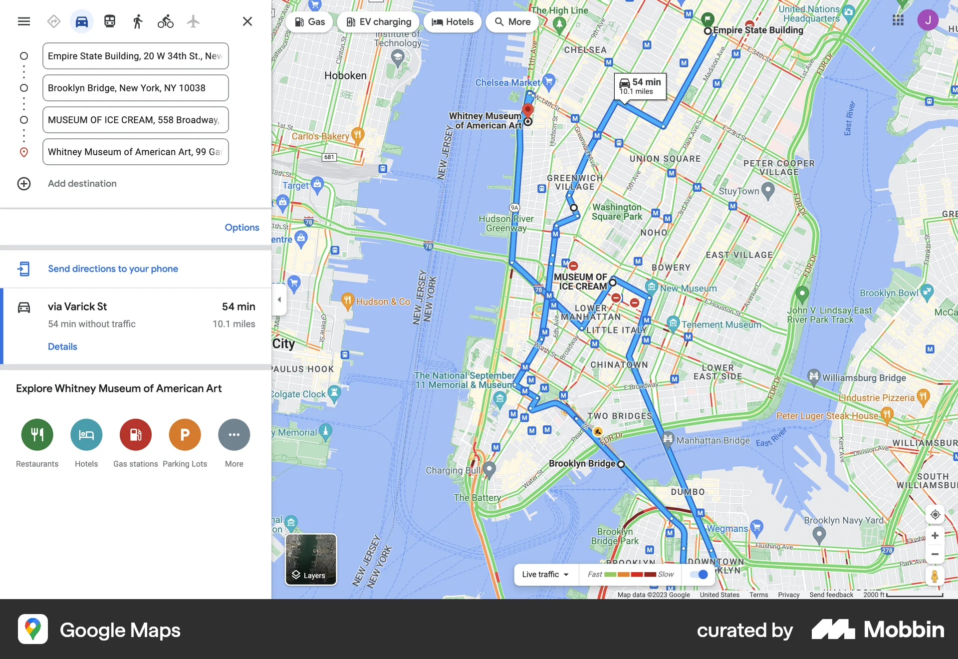 Google Maps Web Edit screen