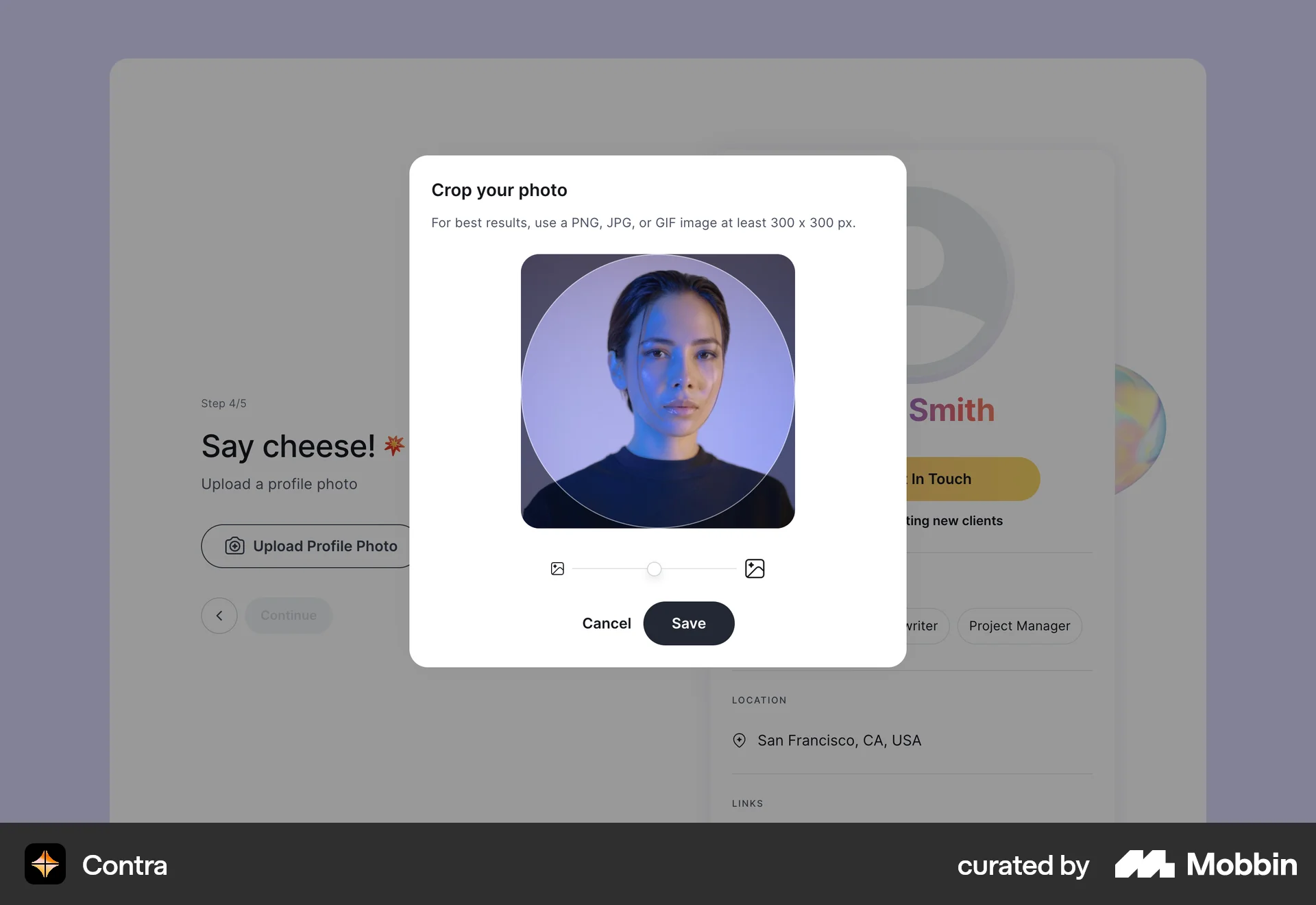 Contra Web Media Editor screen