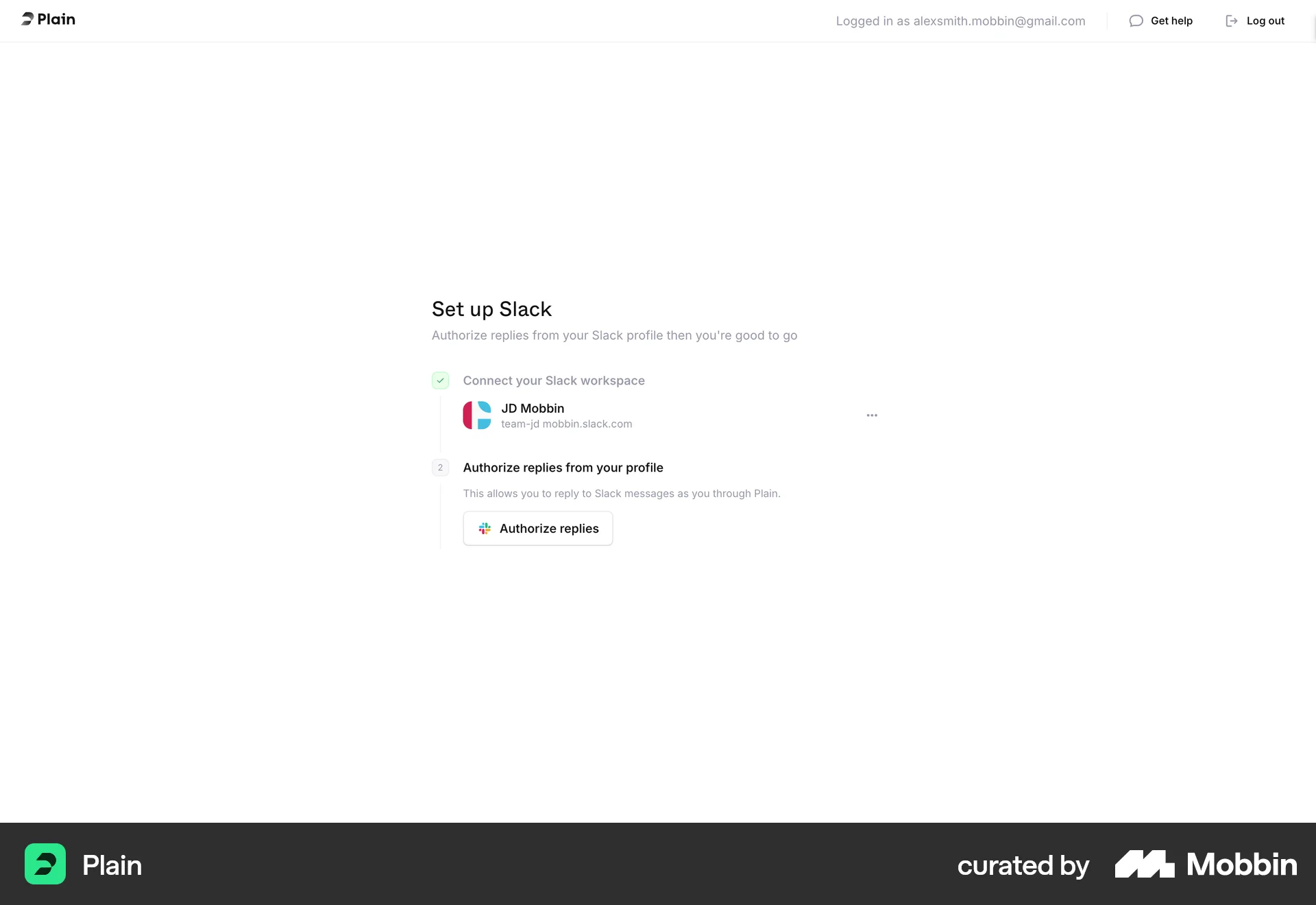 Plain Web Progress screen