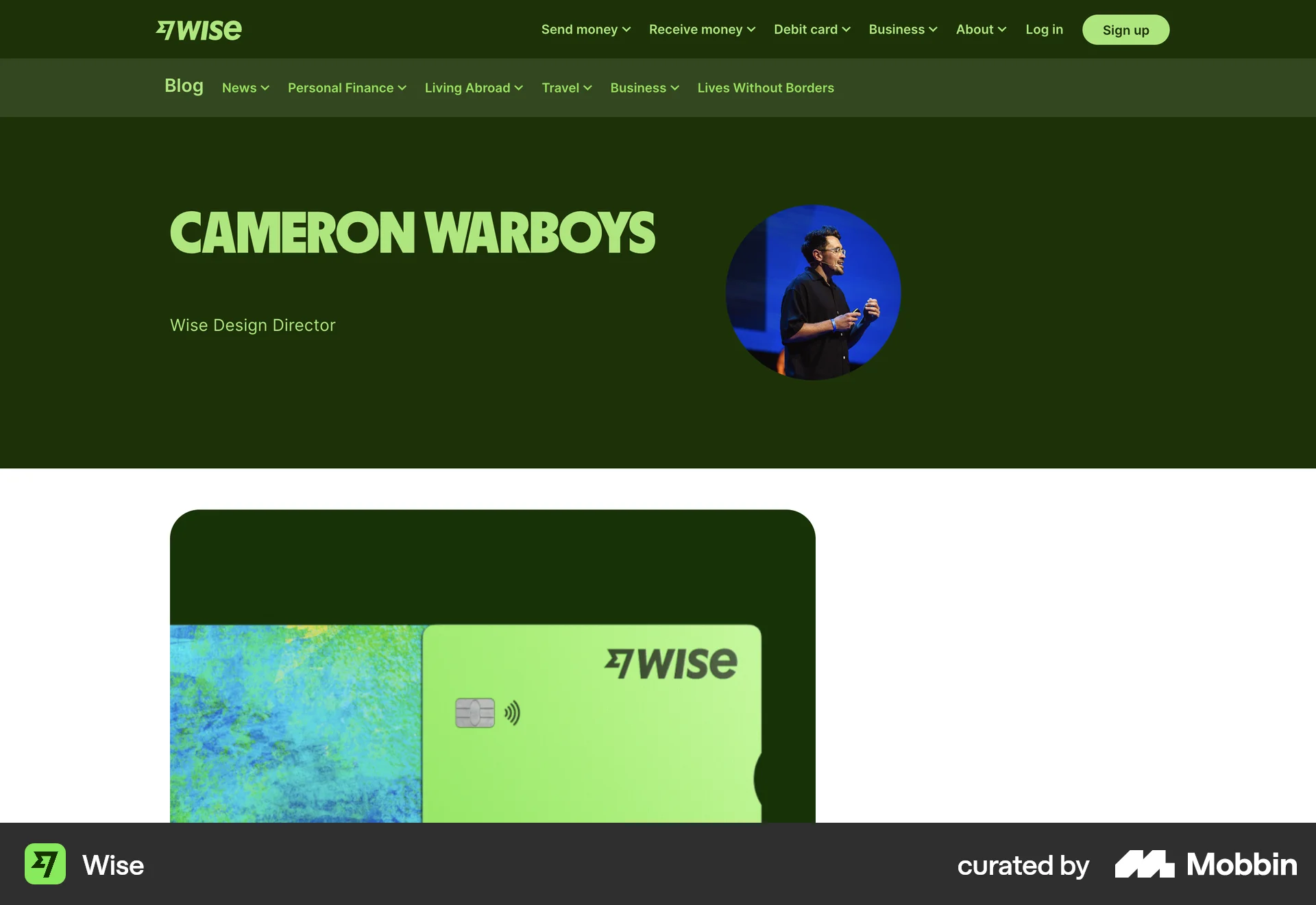 Wise Web User / Group Profile screen