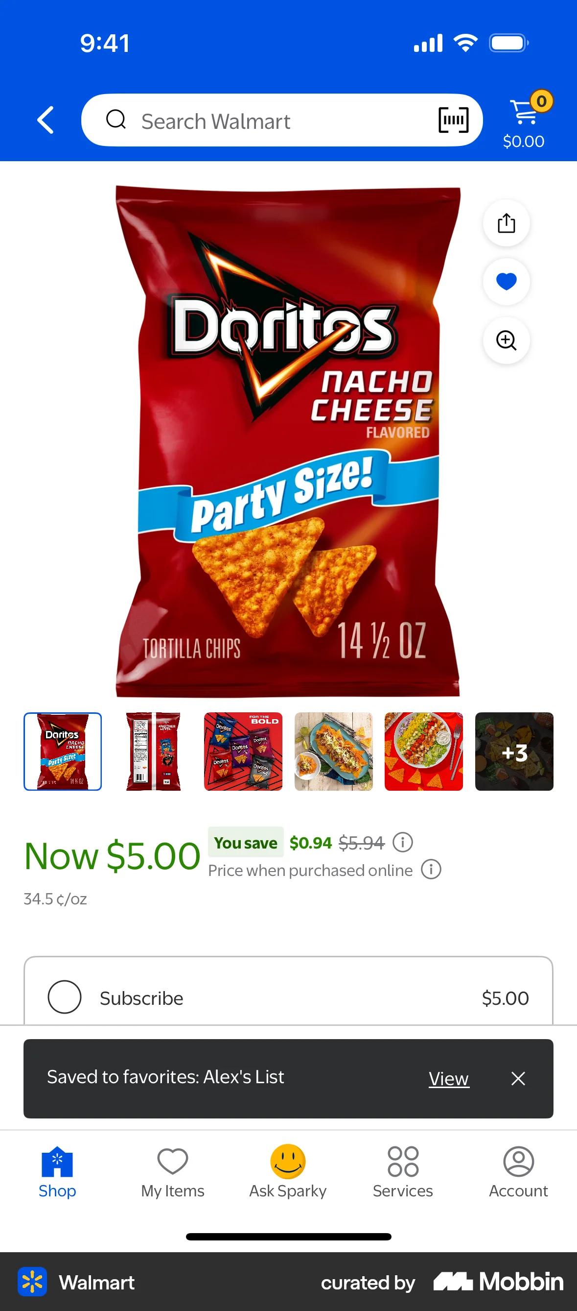 Walmart iOS Acknowledgement & Success screen