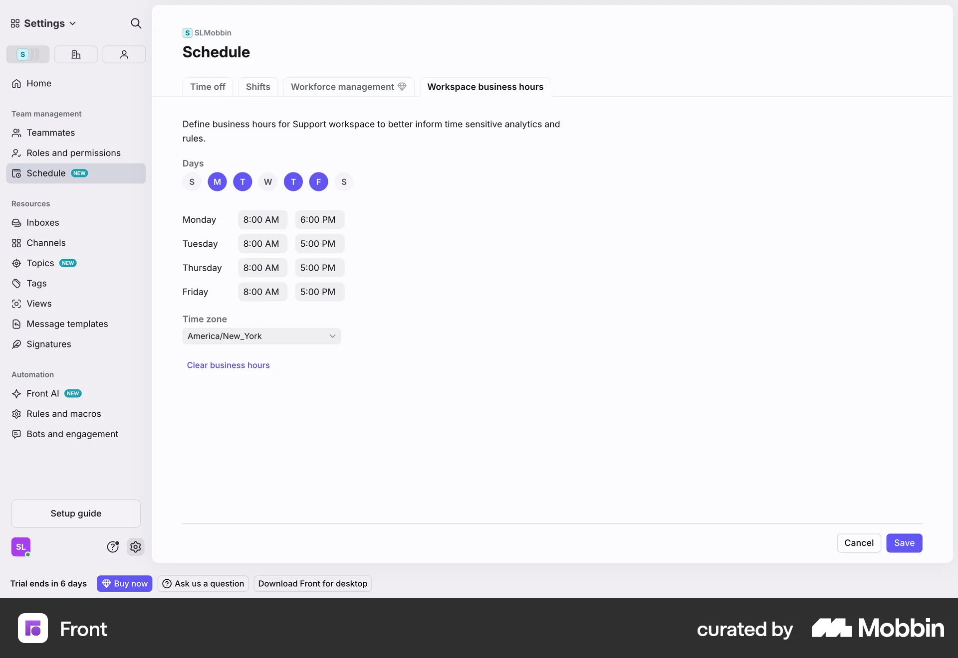 Front Web screen containing Tile UI element