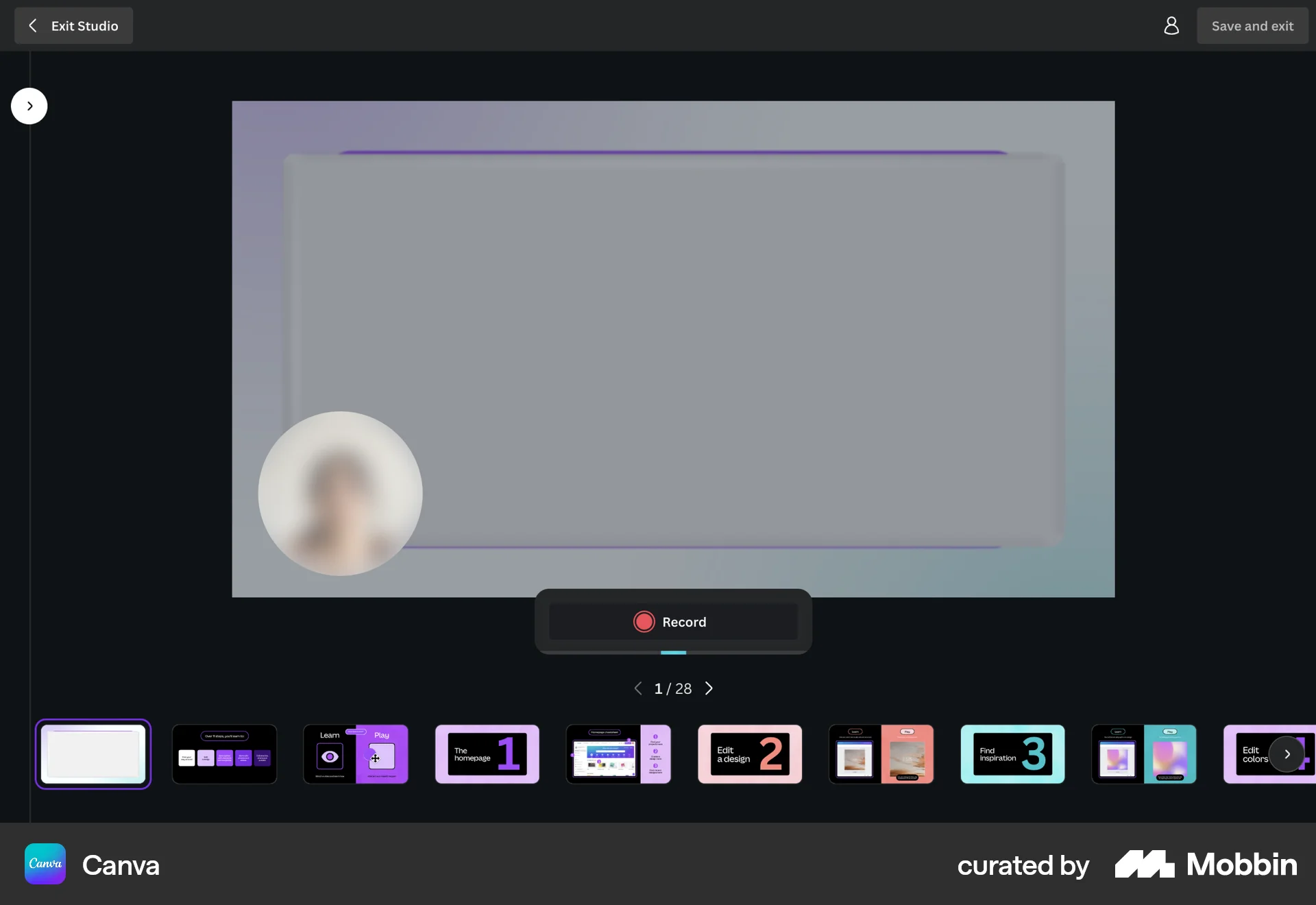 Canva Web Audio & Video Recorder screen
