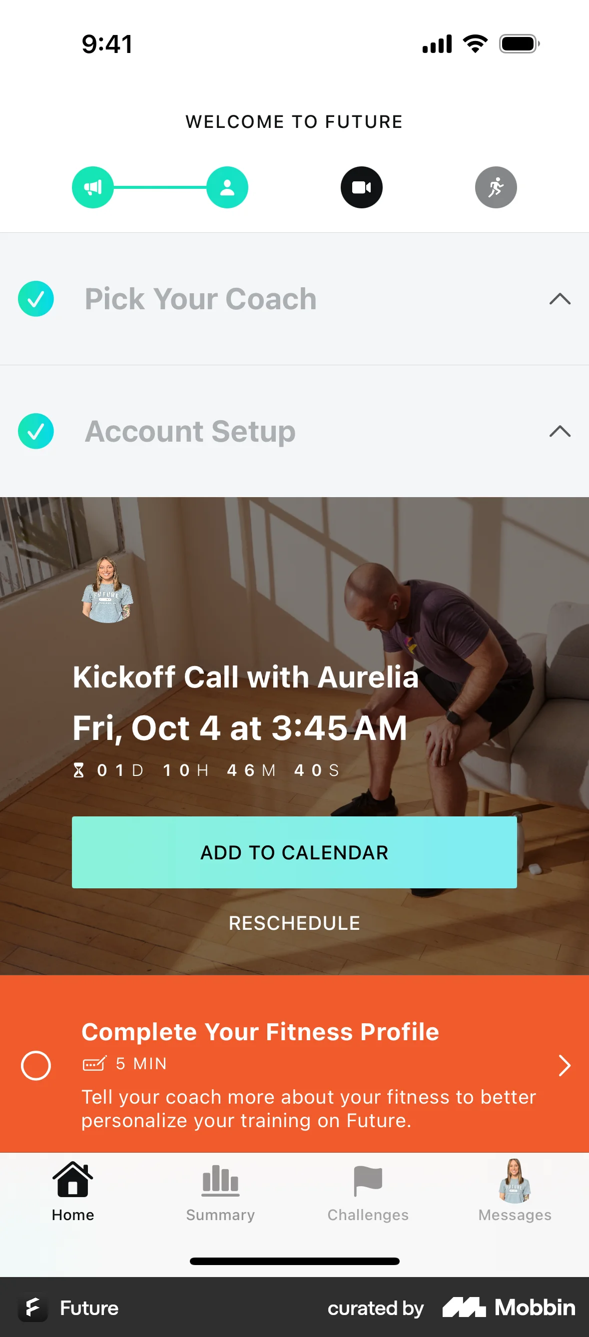 Future iOS screen containing Accordion UI element