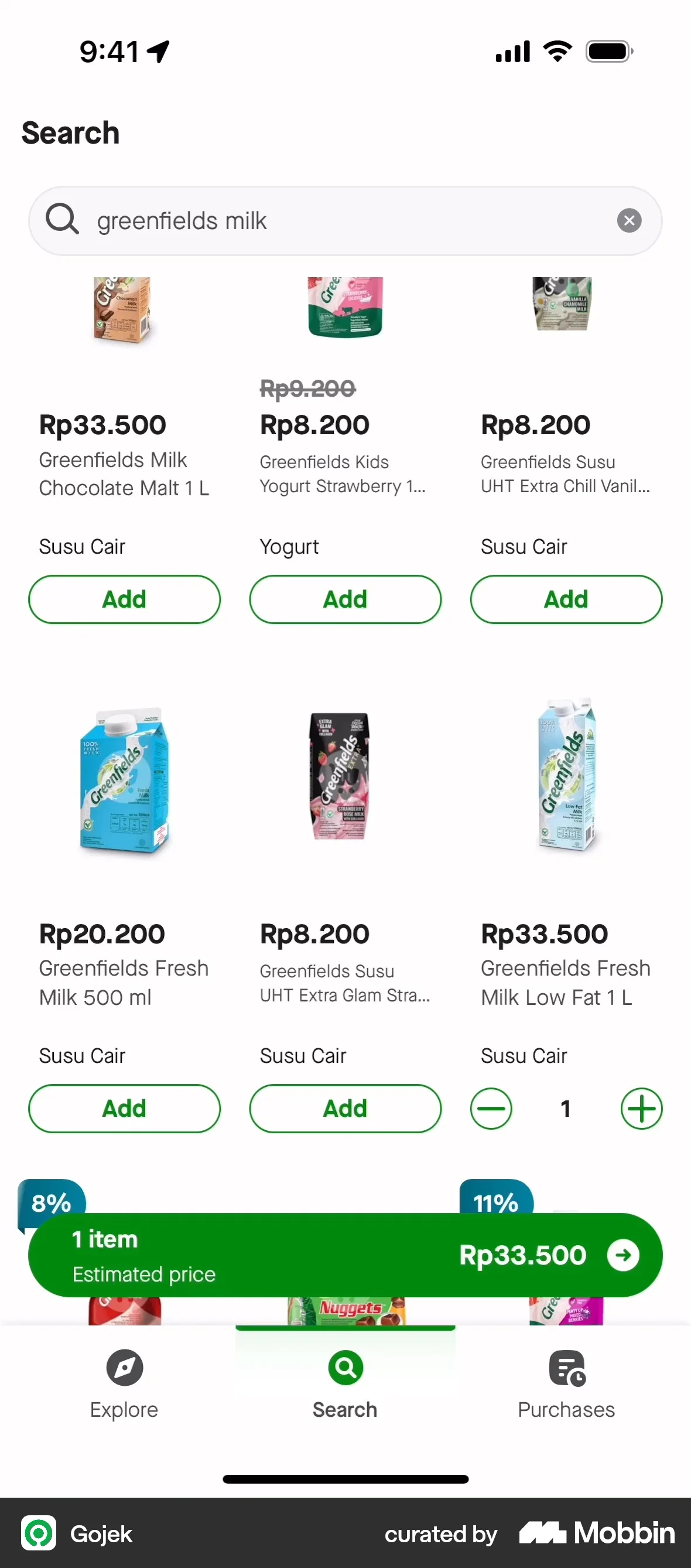Gojek iOS screen containing Floating Action Button UI element