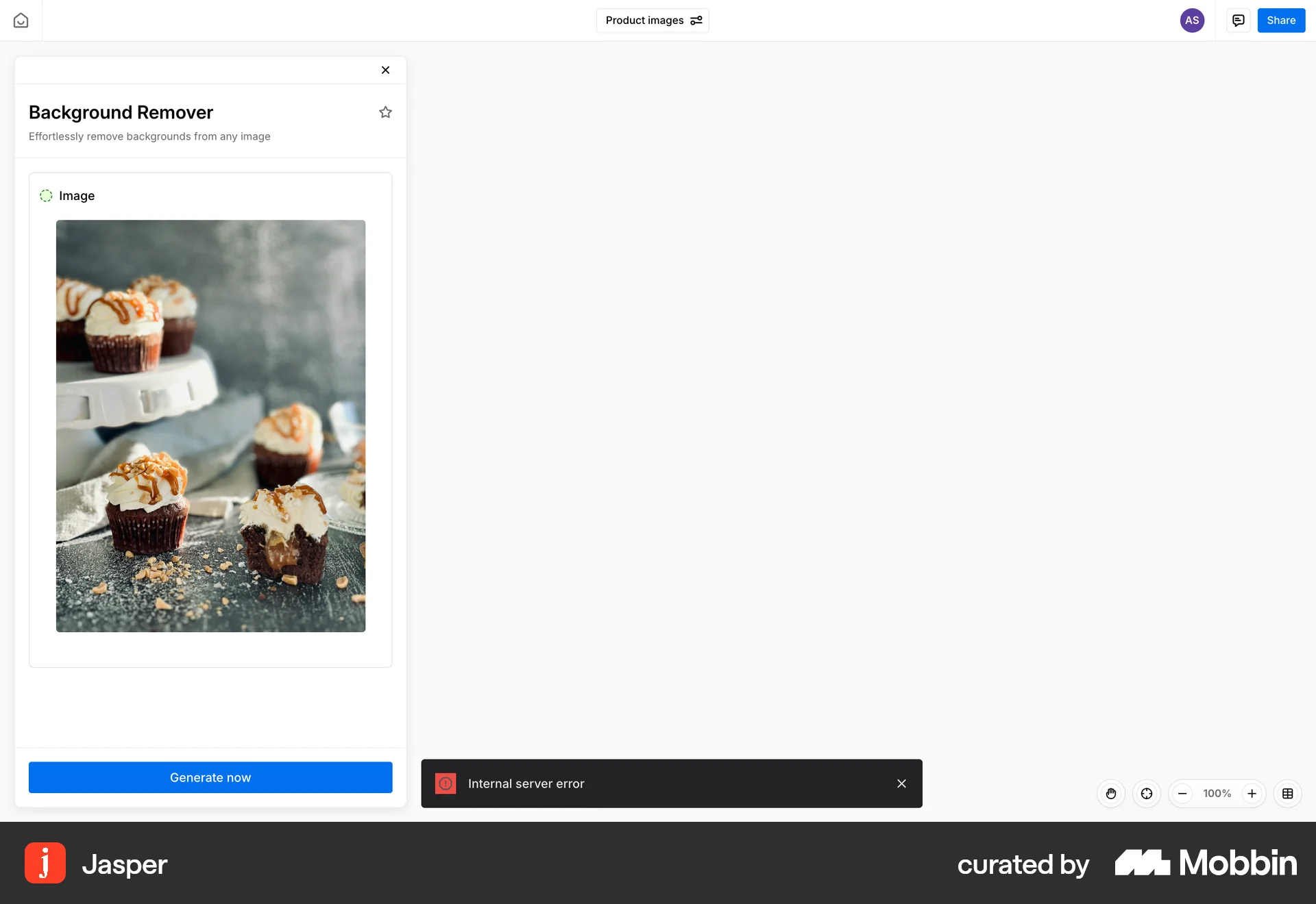 Jasper Web Error screen