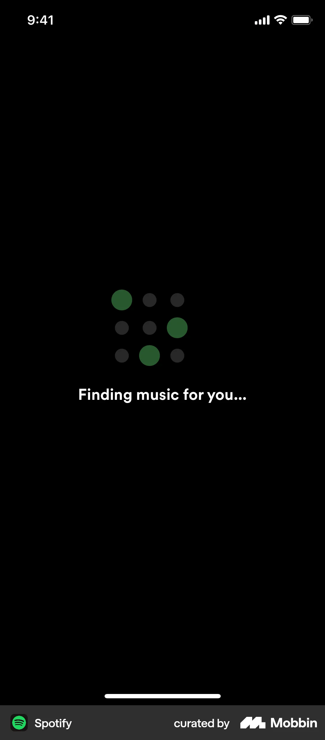 Spotify Onboarding screen