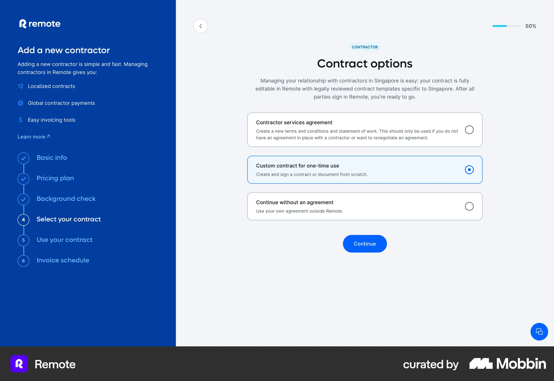 Remote Web Wizard UI screen