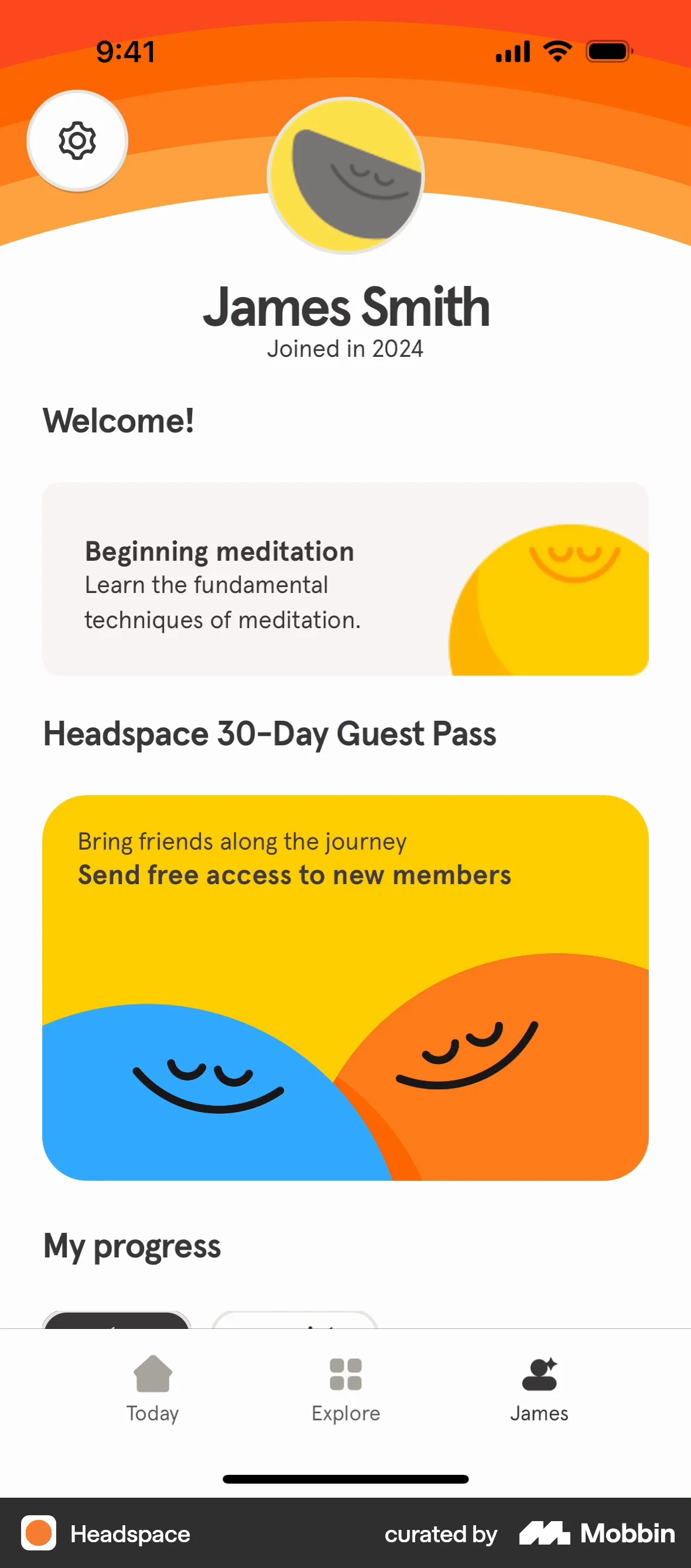 Headspace iOS screen containing Banner UI element