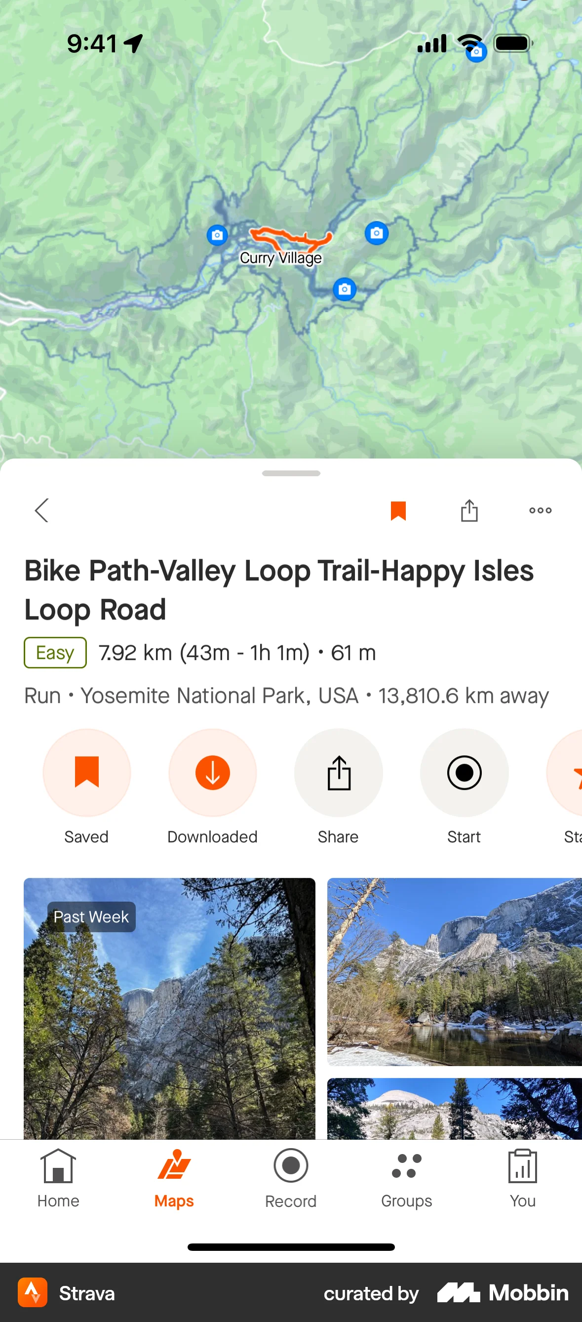 Strava iOS Upload & Download screen