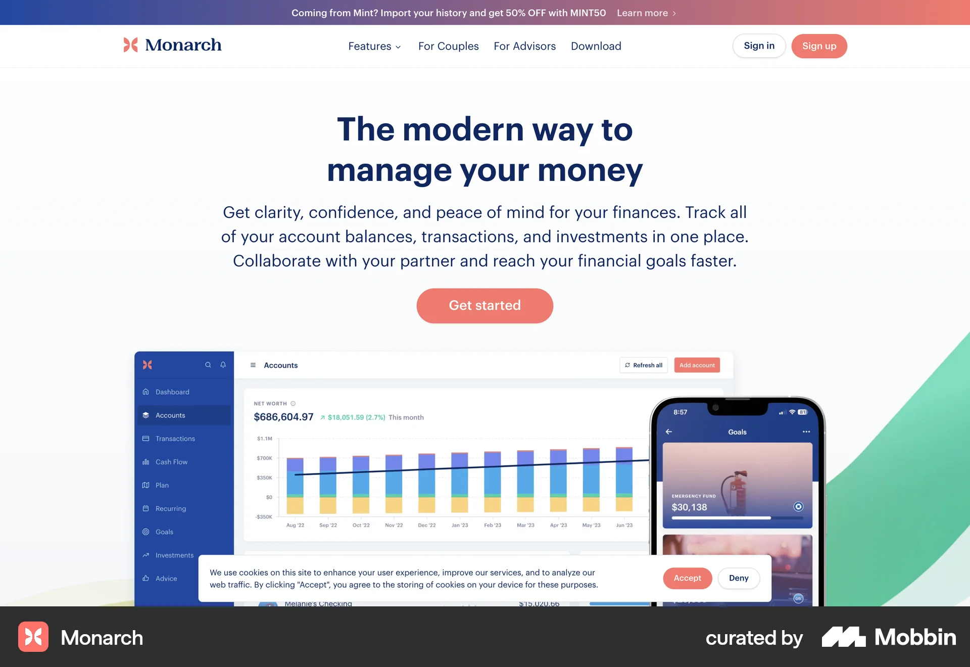 Monarch Web Permission screen