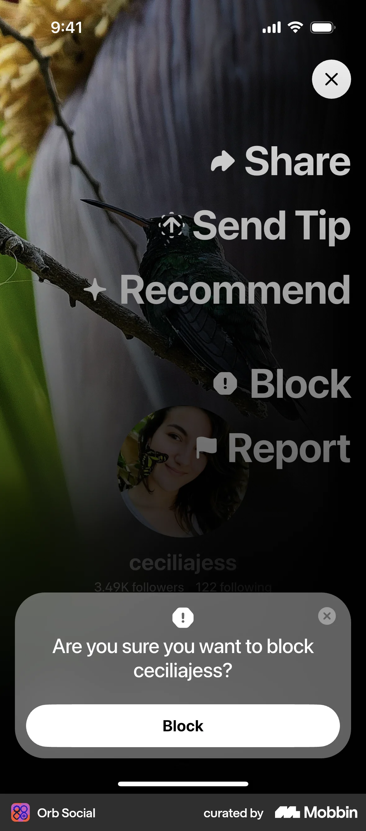 Orb Social iOS Ban & Block screen