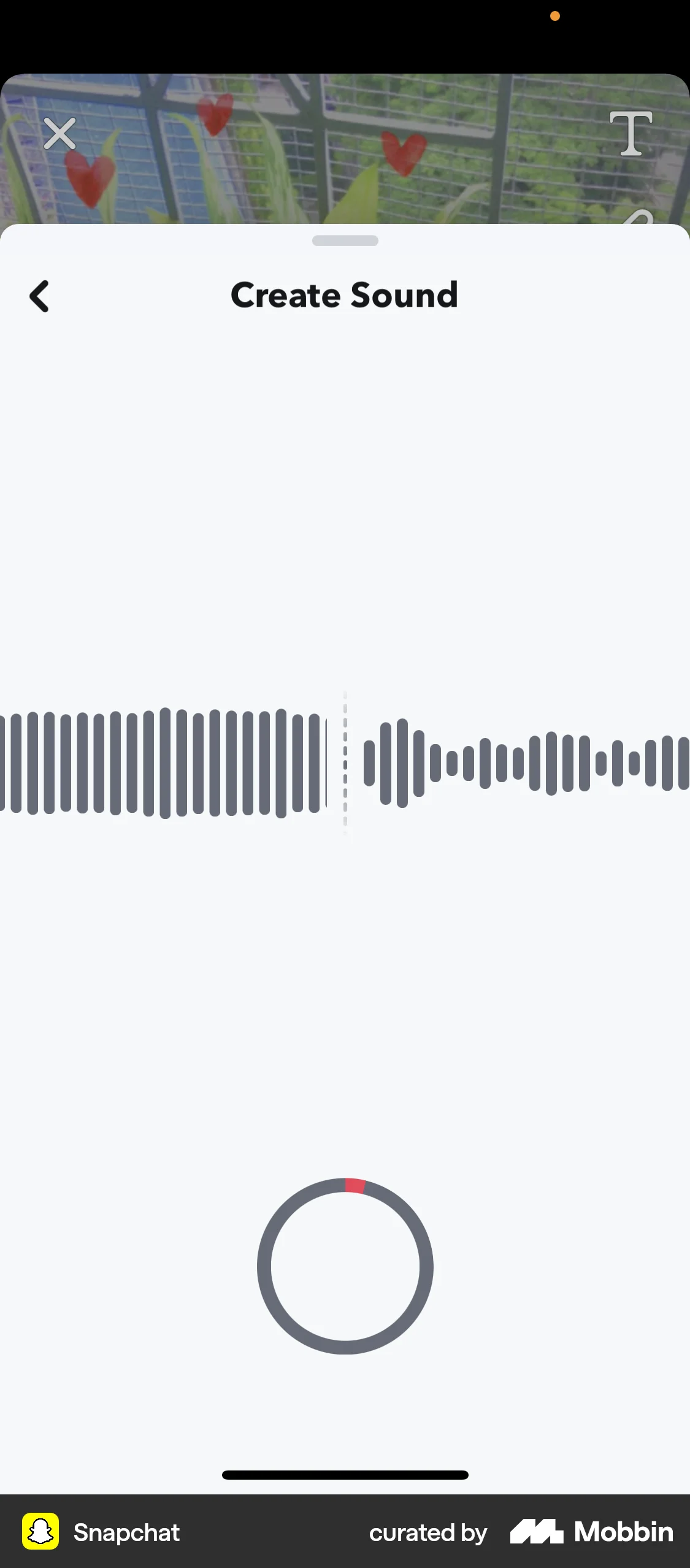 Snapchat iOS Audio & Video Recorder screen