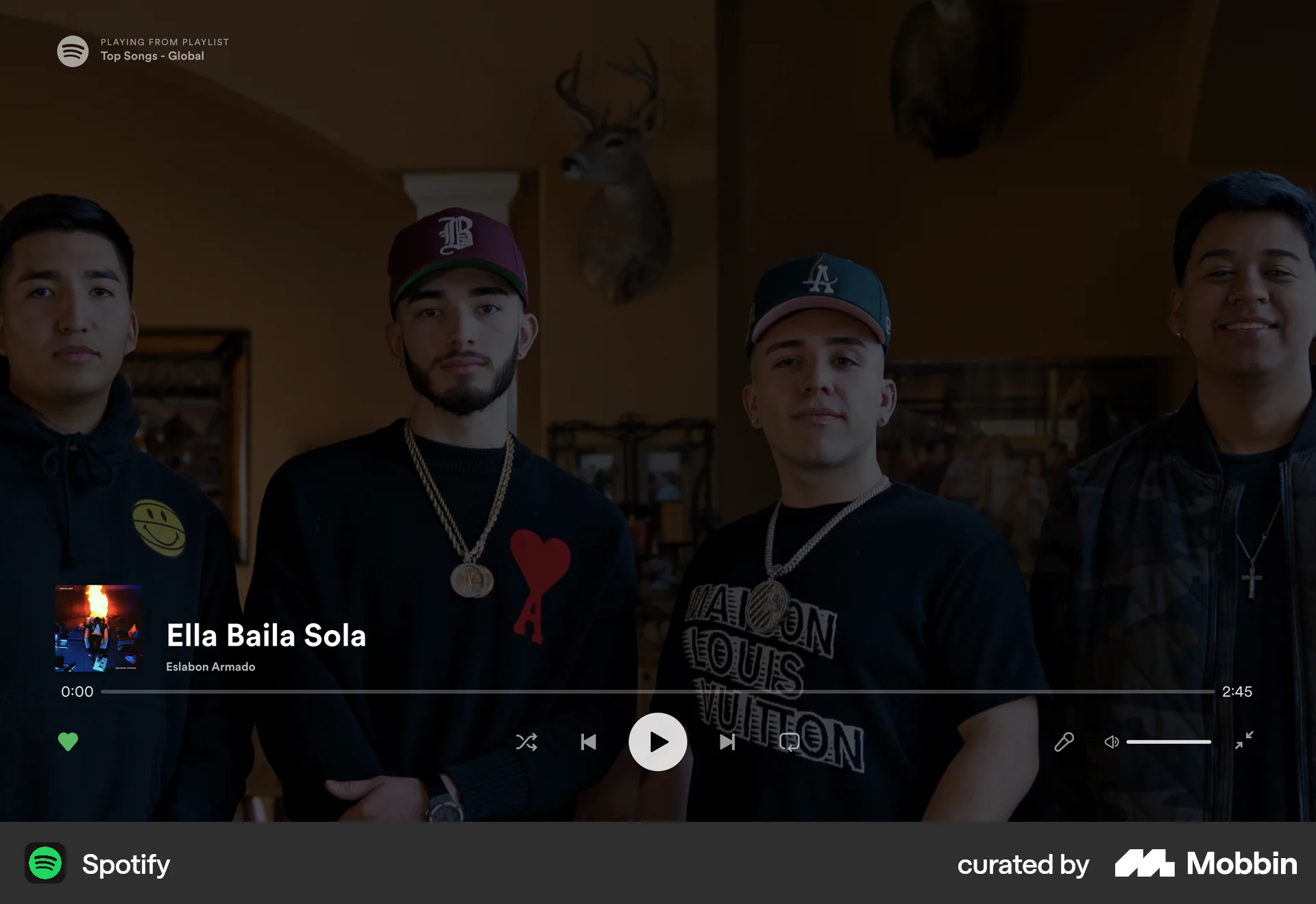 Spotify Web Audio Player screen