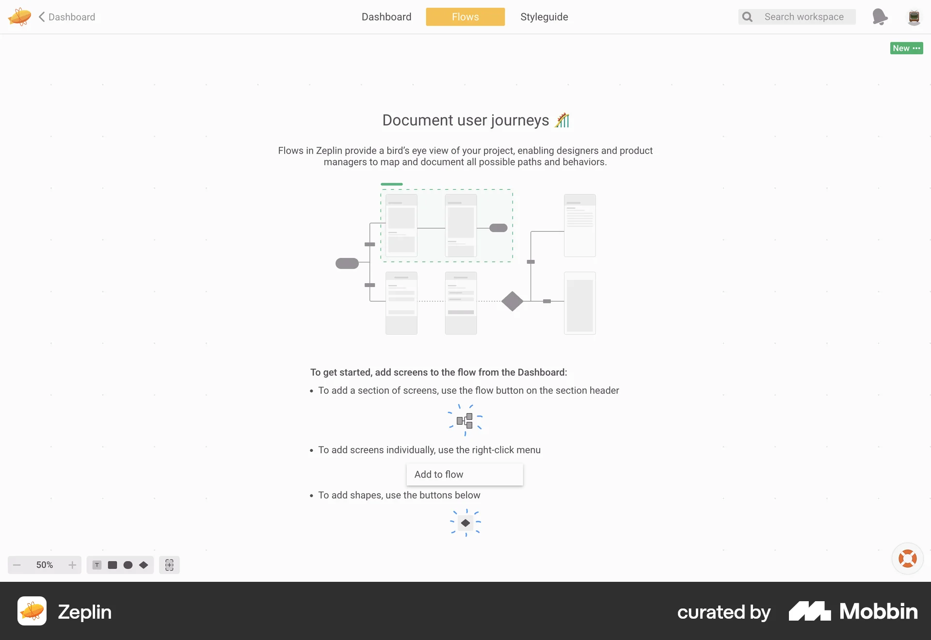 Zeplin Web Internal Tool screen