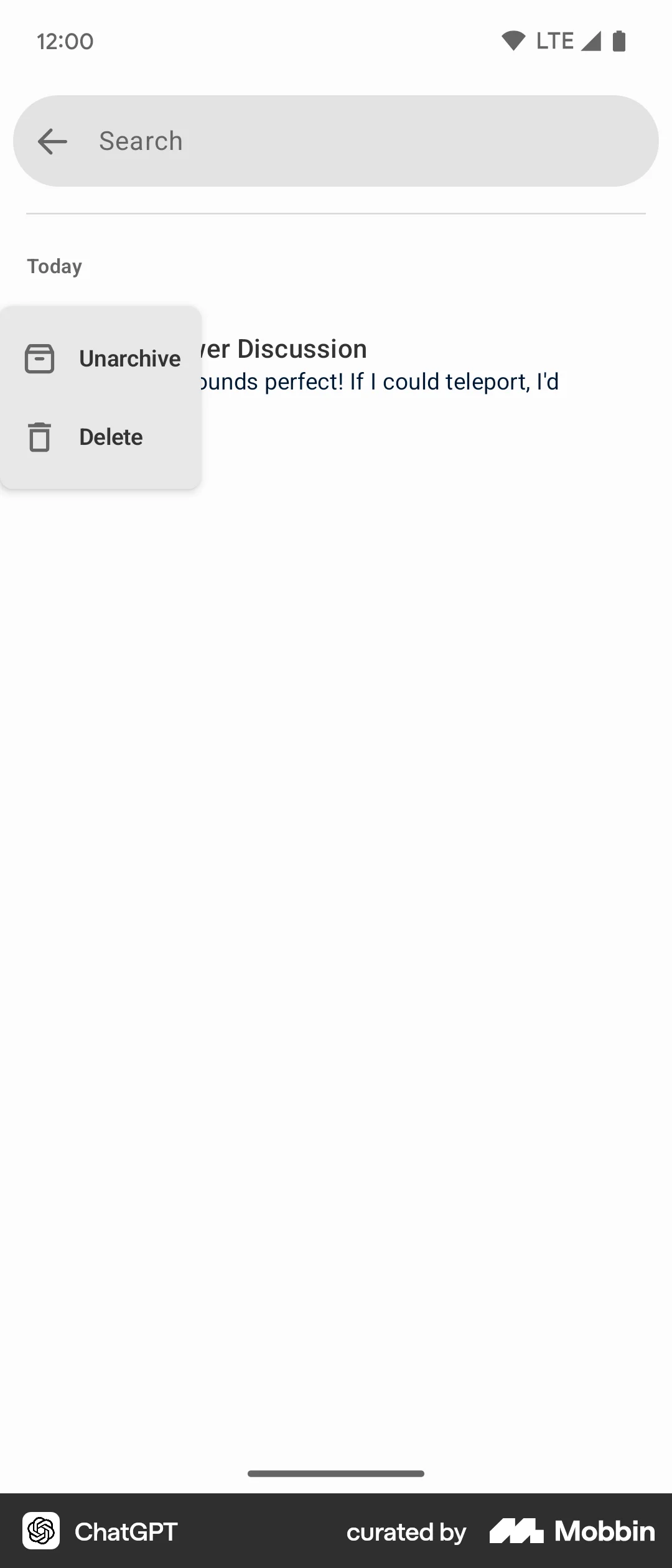 ChatGPT Android AI App screen