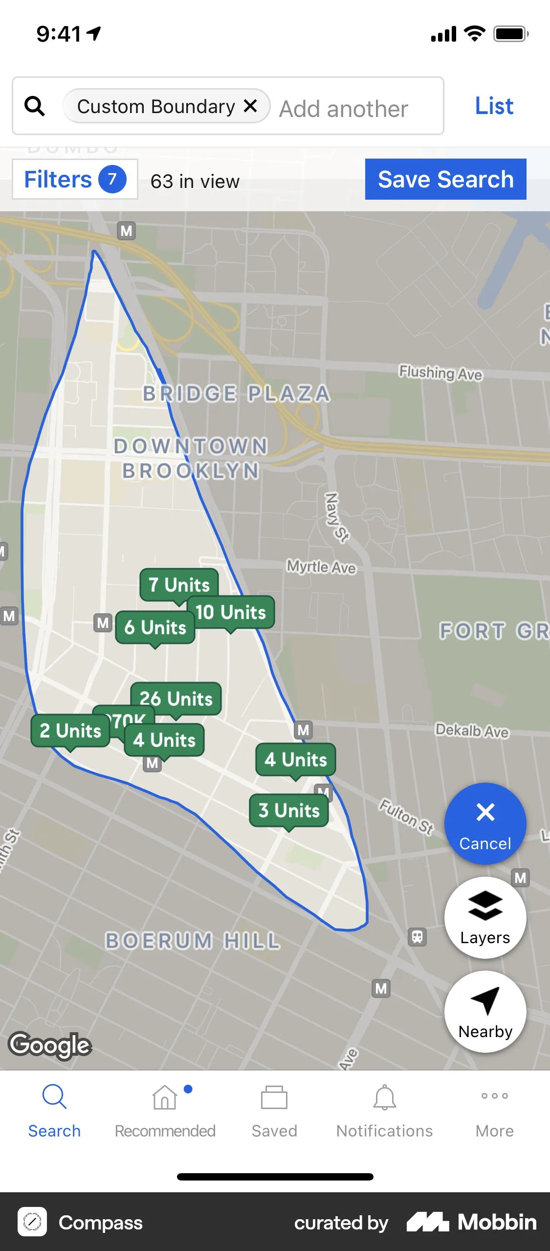 Compass iOS Real Estate App screen